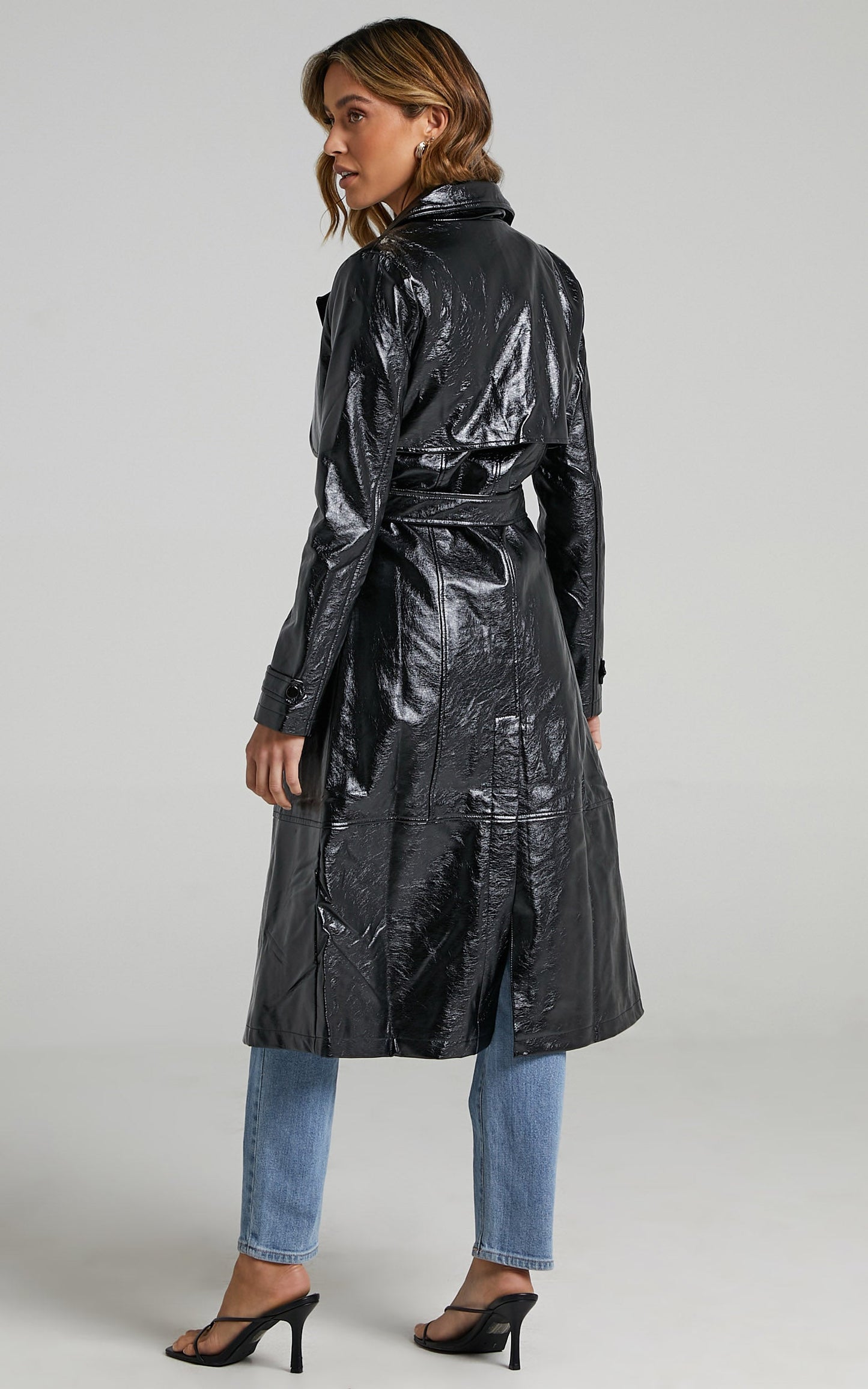 Unsolved Mystery Trench Coat in Black
