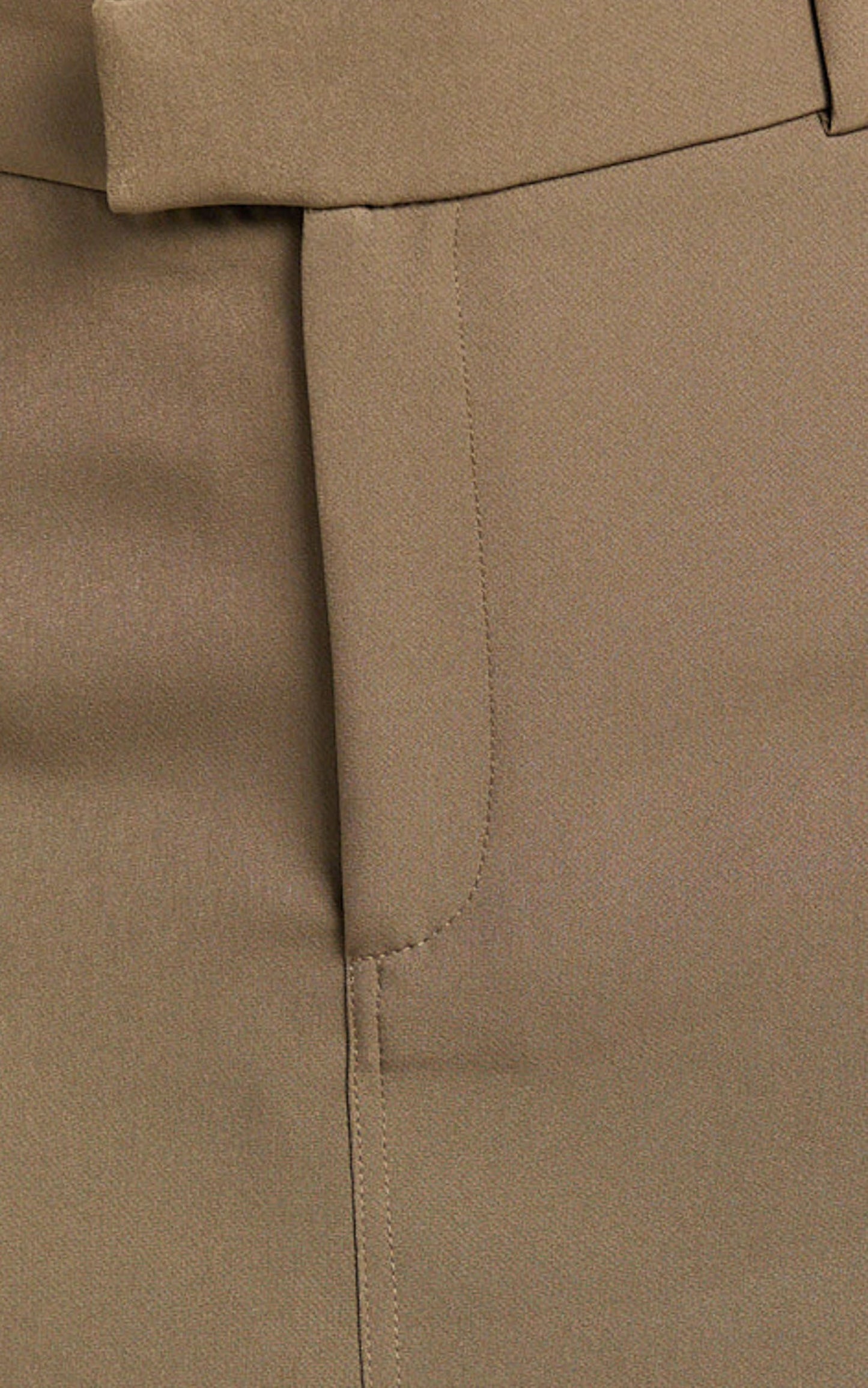 Ursula Mini Skirt - Structured Tailored Skirt in Khaki