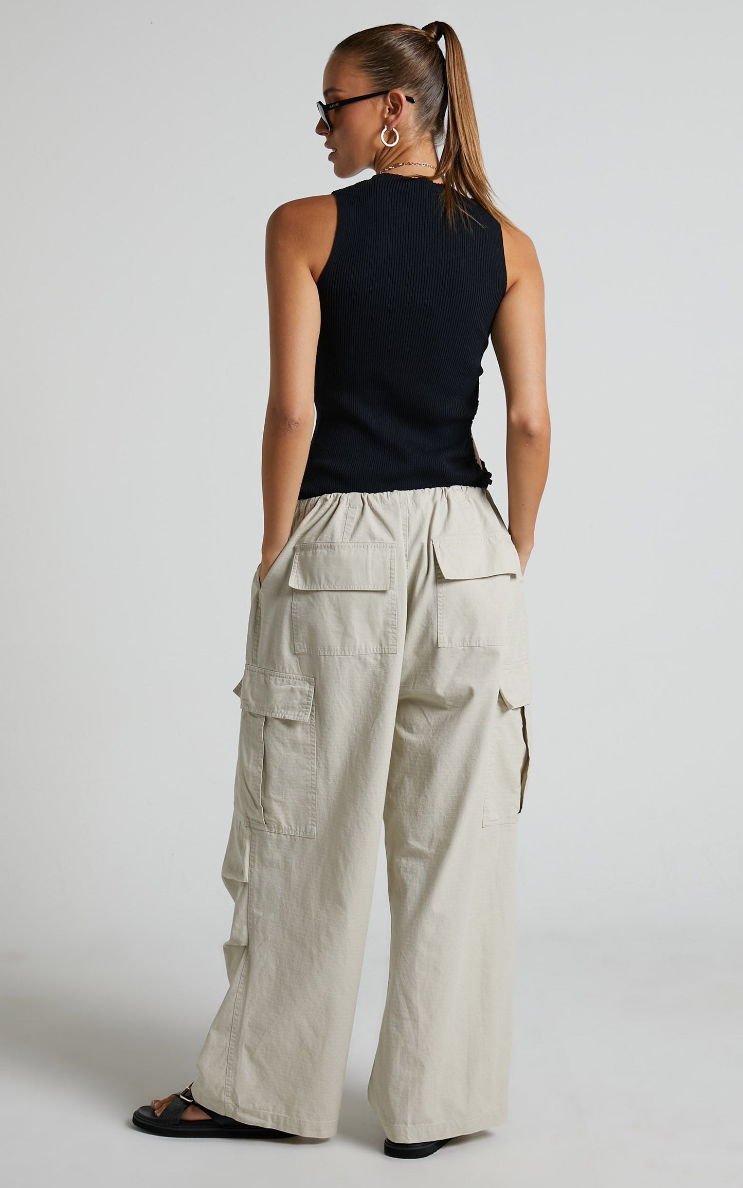 Lioness - Low Rise Utility Pant in Stone