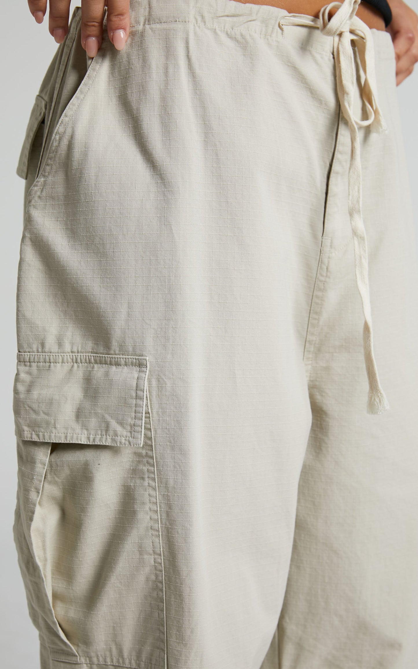 Lioness - Low Rise Utility Pant in Stone
