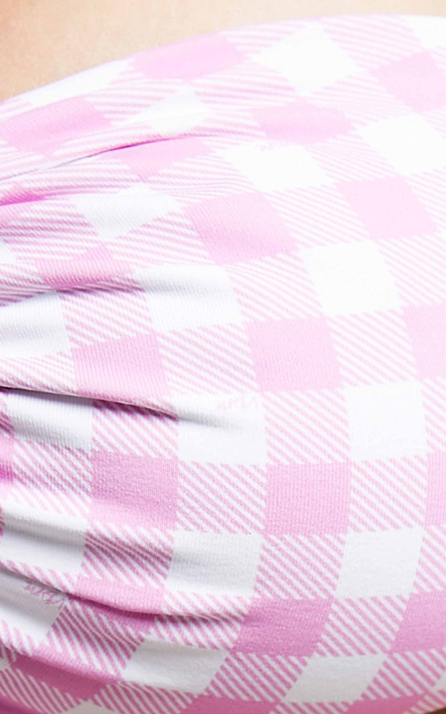 VDM The Label - Bobby Reversible Bikini Top in Kaleidoscope Swirl/Bubblegum Gingham