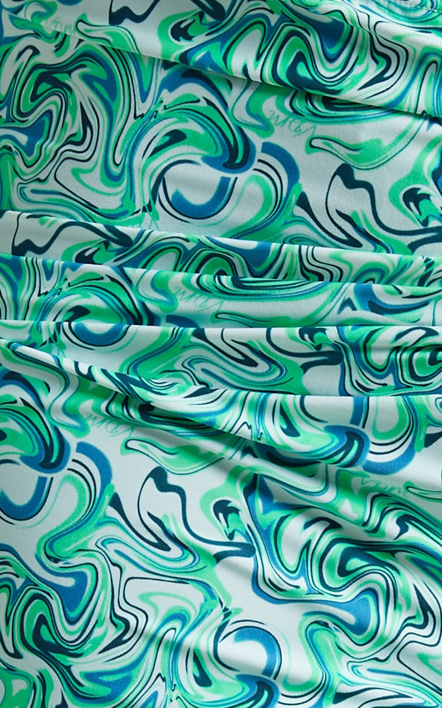 VDM THE LABEL - KYLIE BIKINI SKIRT in Mint Liquid Marble