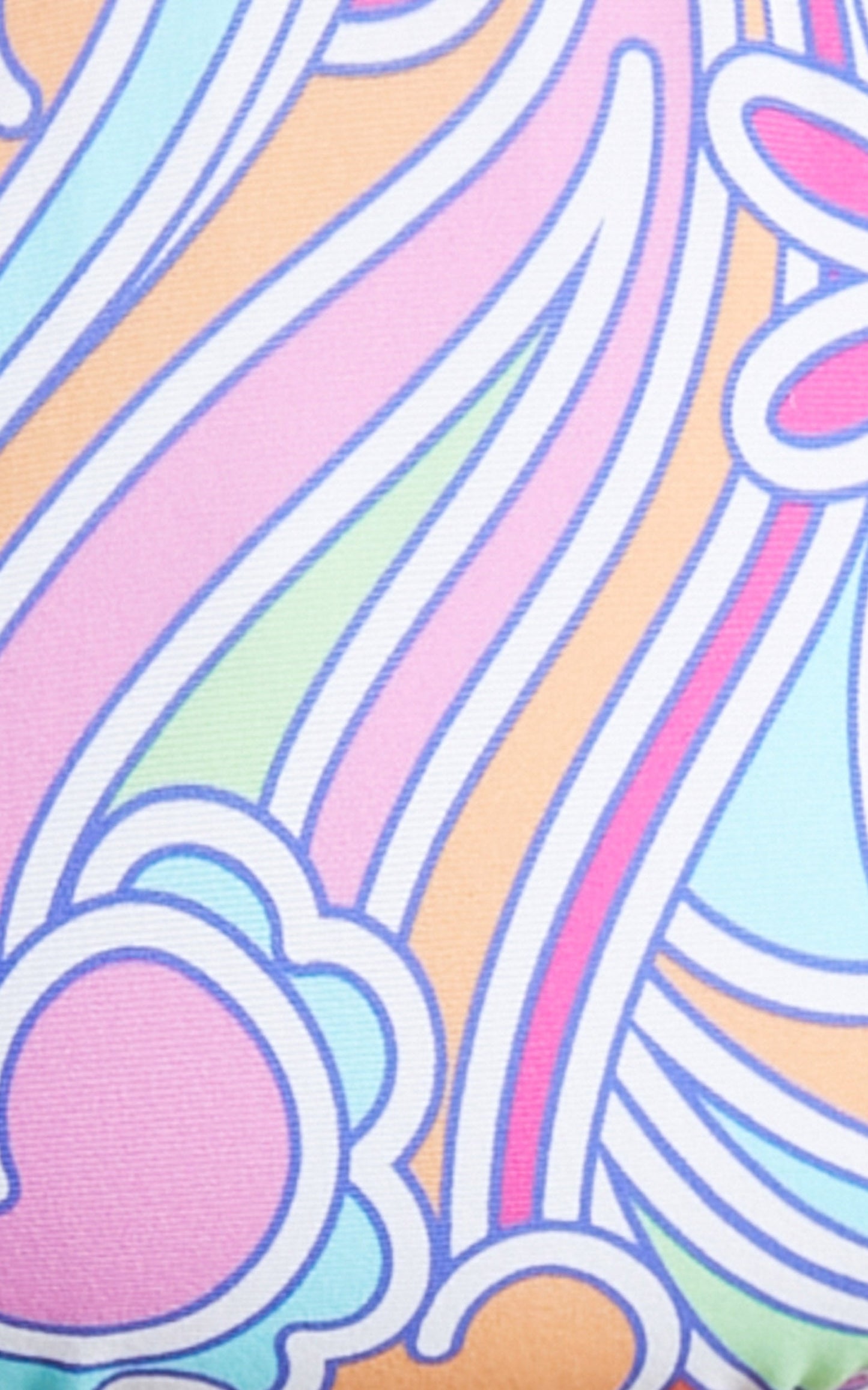 VDM The Label - Marley Reversible Bikini Bottoms in Kaleidoscope Swirl/Bubblegum Gingham