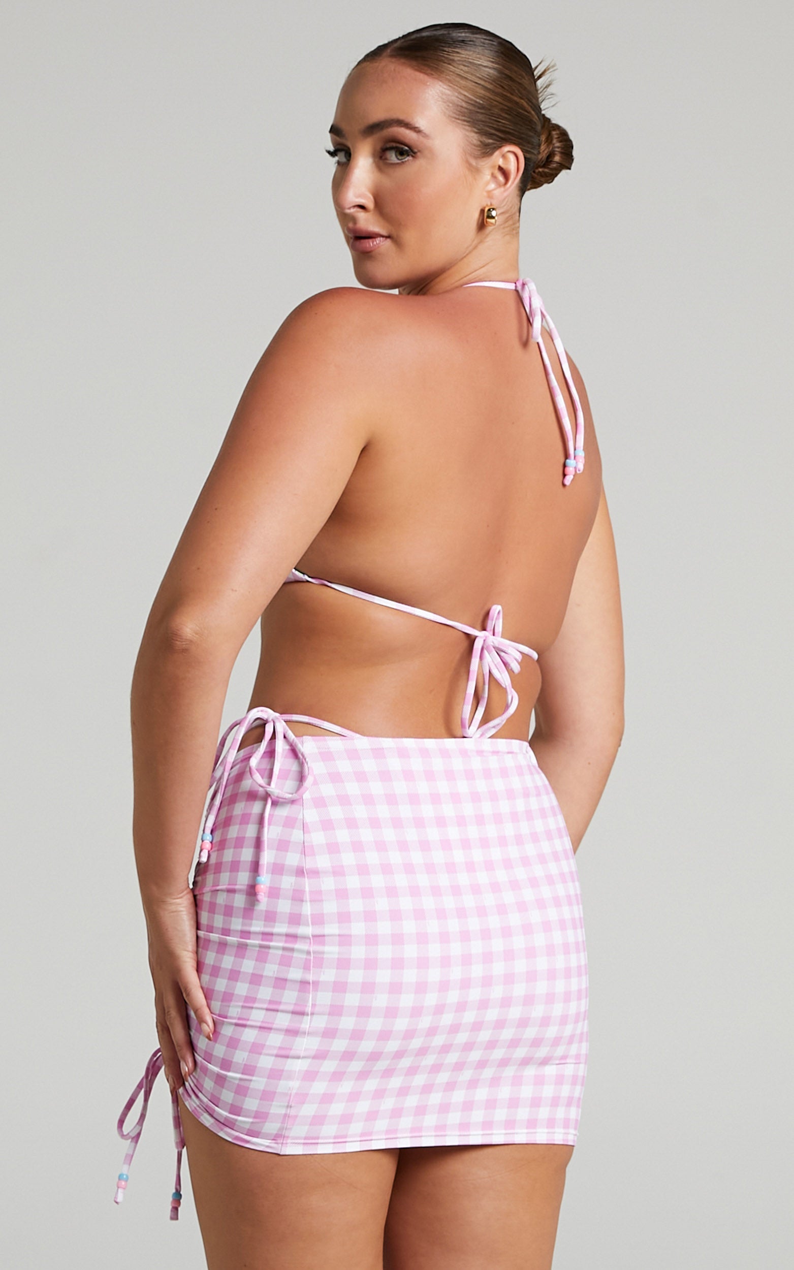 VDM The Label - Natalie Skirt in BUBBLEGUM GINGHAM