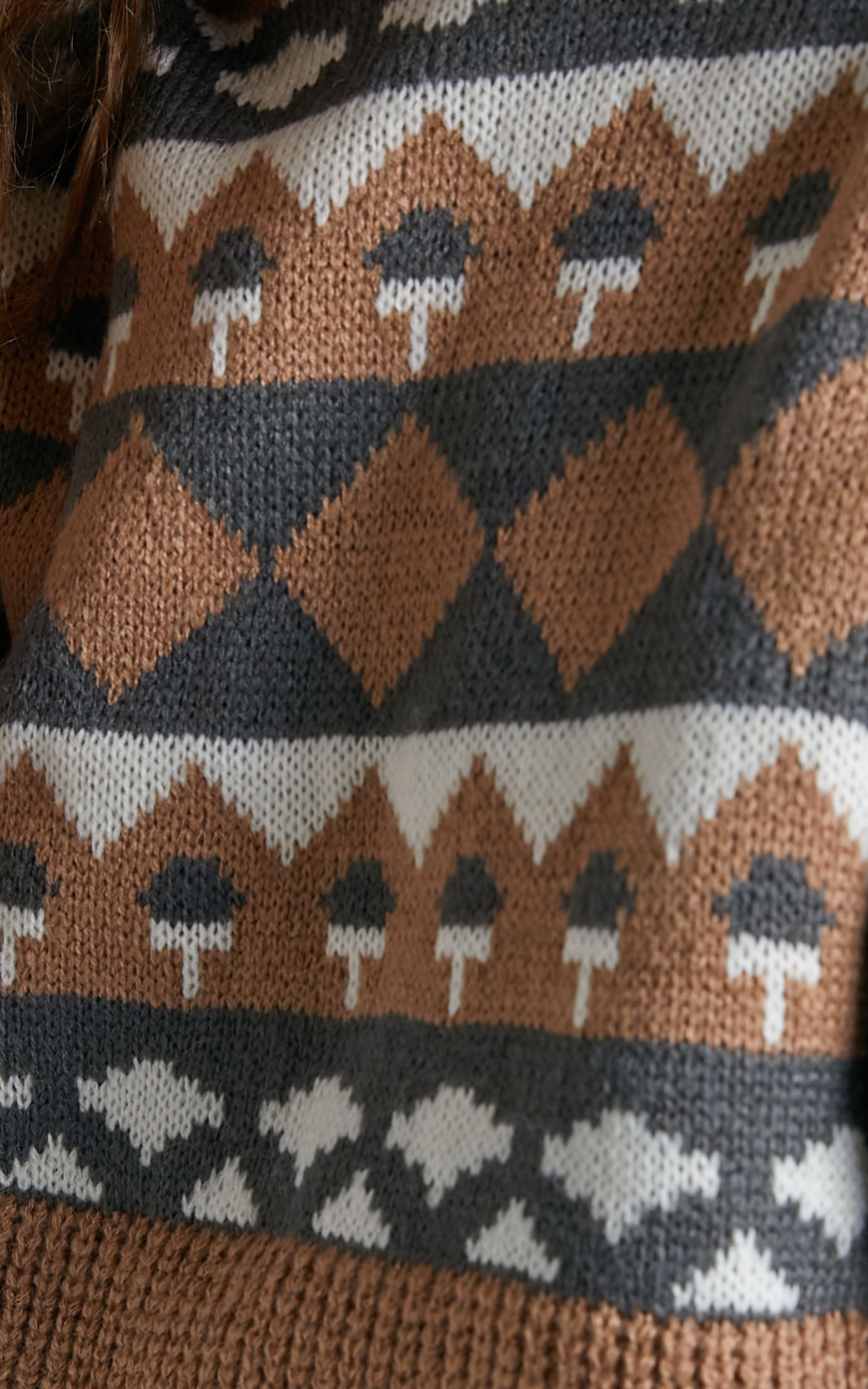 Vail Printed Knit in Brown