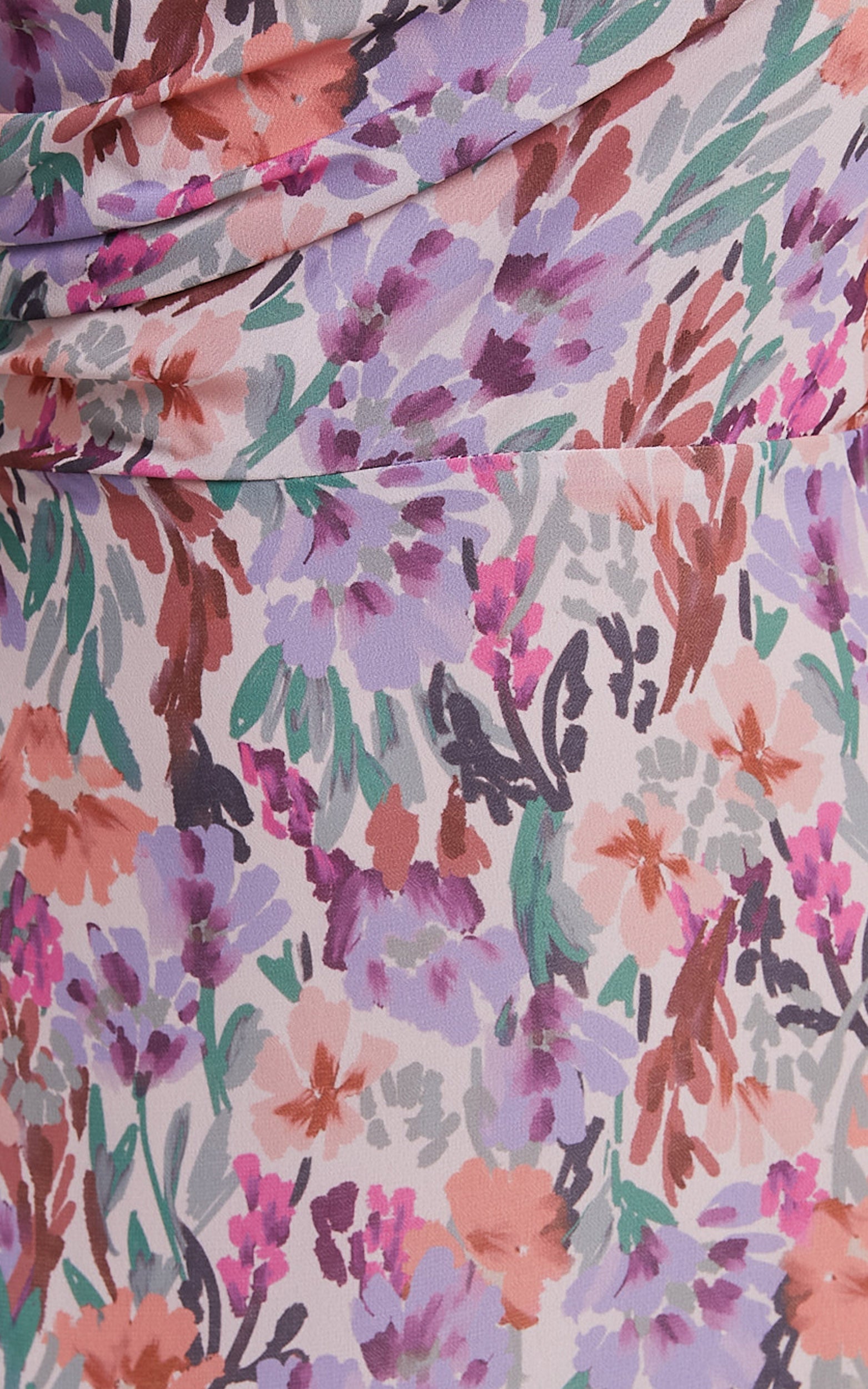 Valentina Midi Dress - One Shoulder Mermaid Dress in Monet Floral