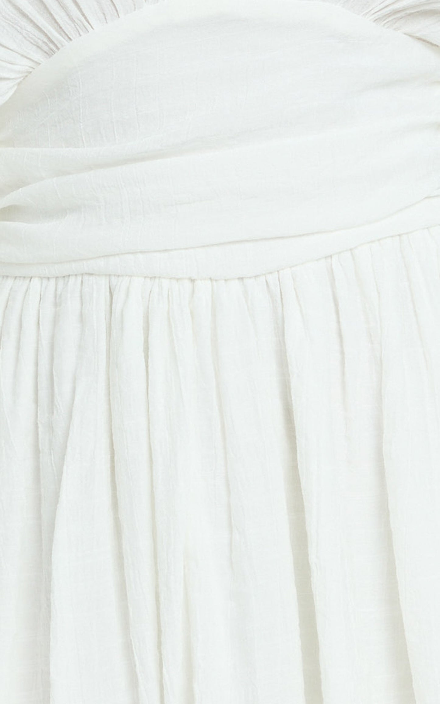 Valerie Mini Dress - Collared Long Sleeve Corset Waist Shirt Dress in White