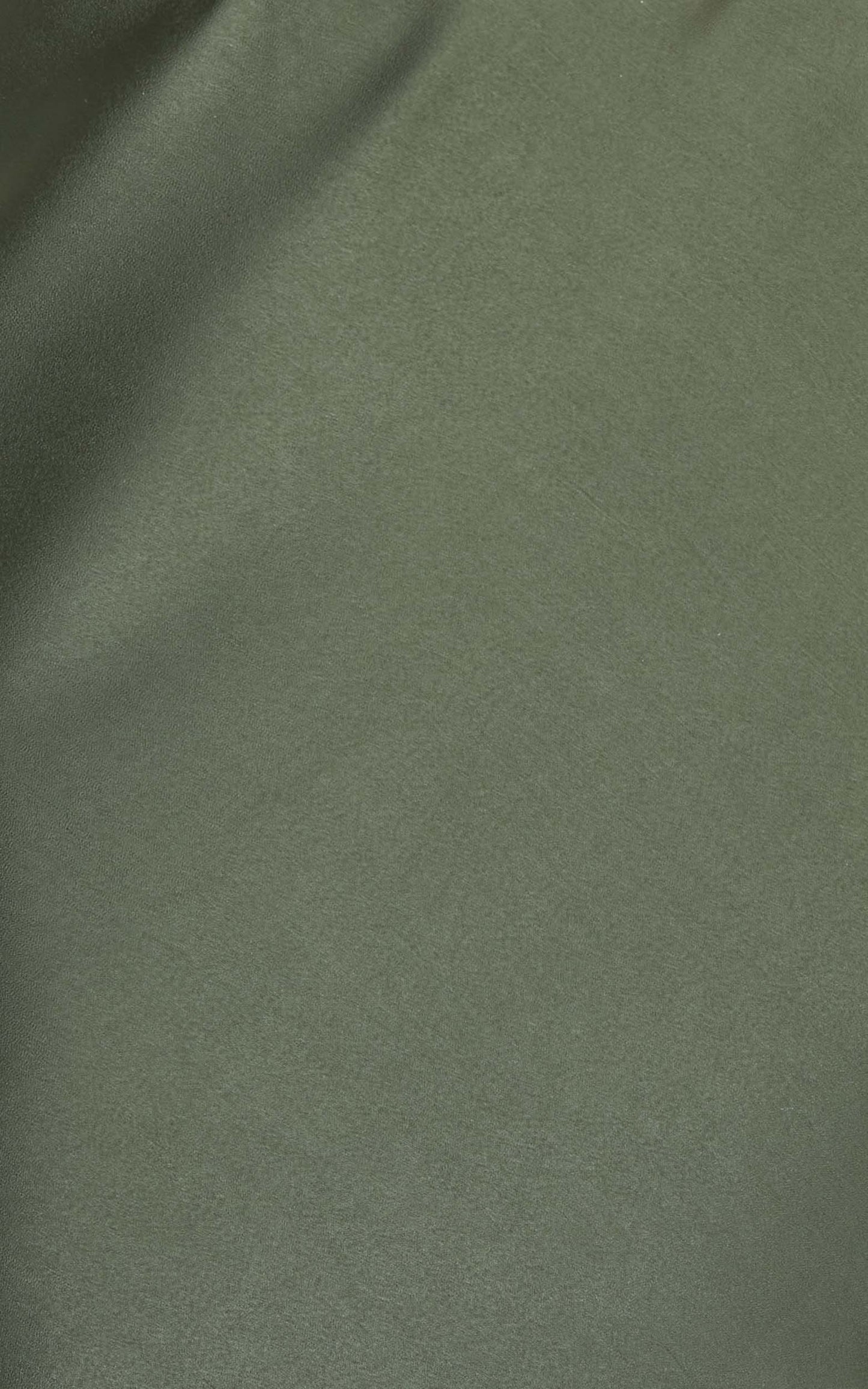Vallia Lace Trim Satin Two Piece Set in Olive