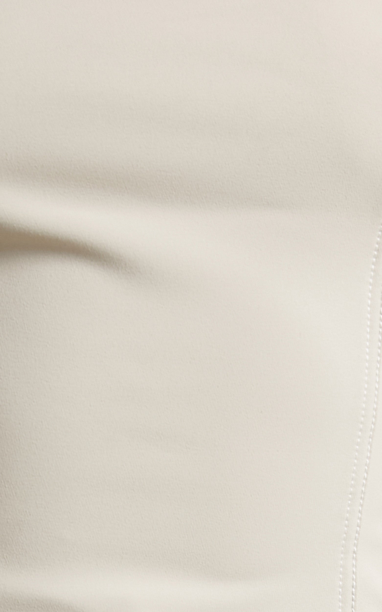 Varvara Flare Contrast Stitch Pant in Beige