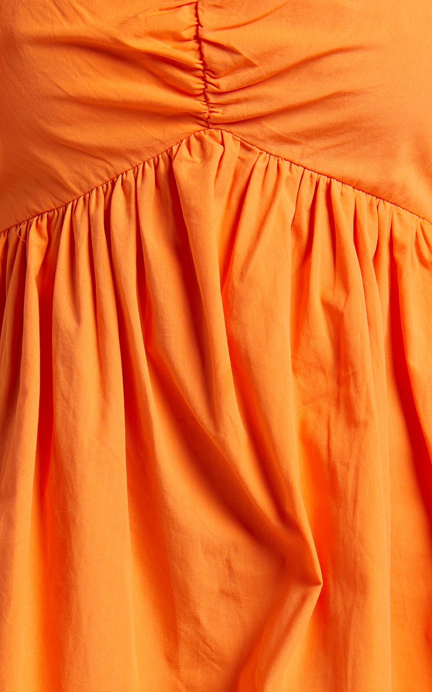 Vashti Mini Dress - Puff Sleeve Sweetheart Dress in Orange