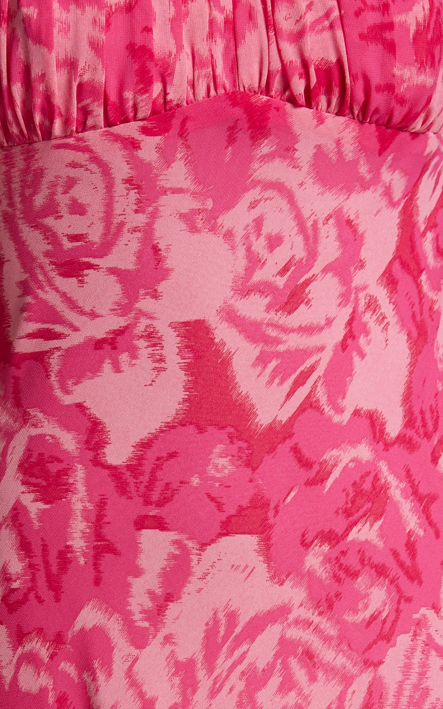 Veena Midi Dress - Bustier Floral Slip Dress in Pink Floral