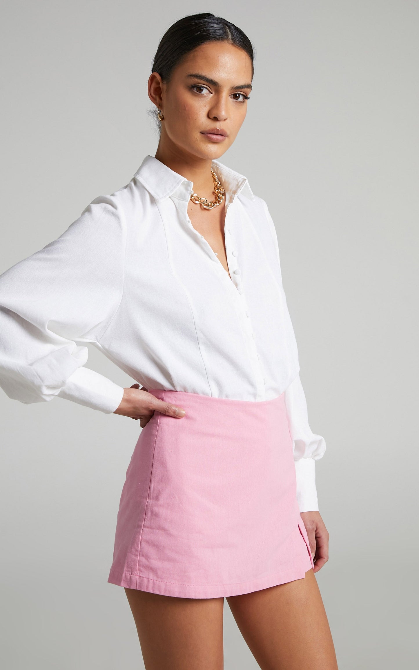 Widness Skort - A Line Skort in Pink