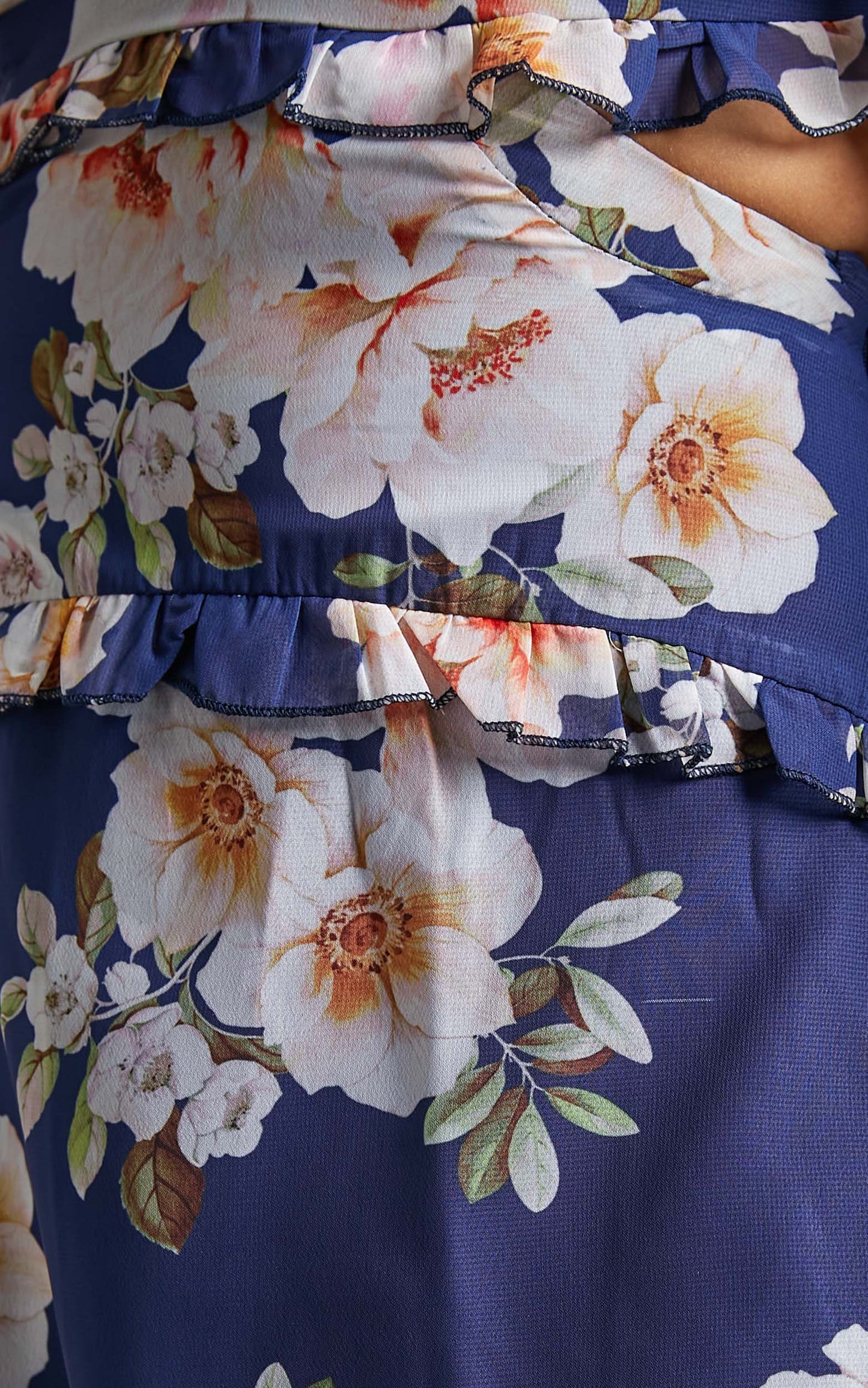 Wait On The Dance Floor Dress in Royal Floral
