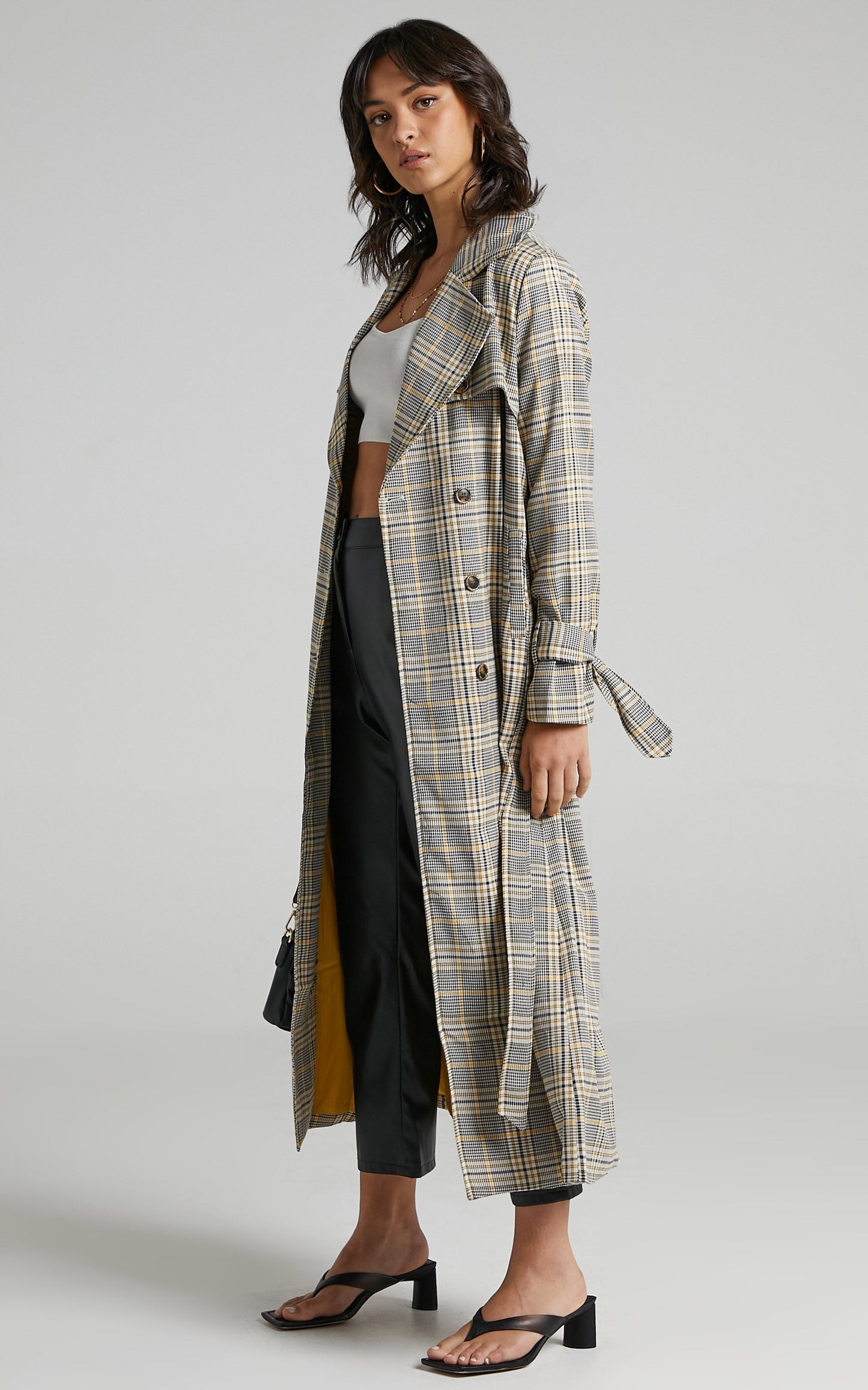 We Could Be Heroes Trench Coat in camel check