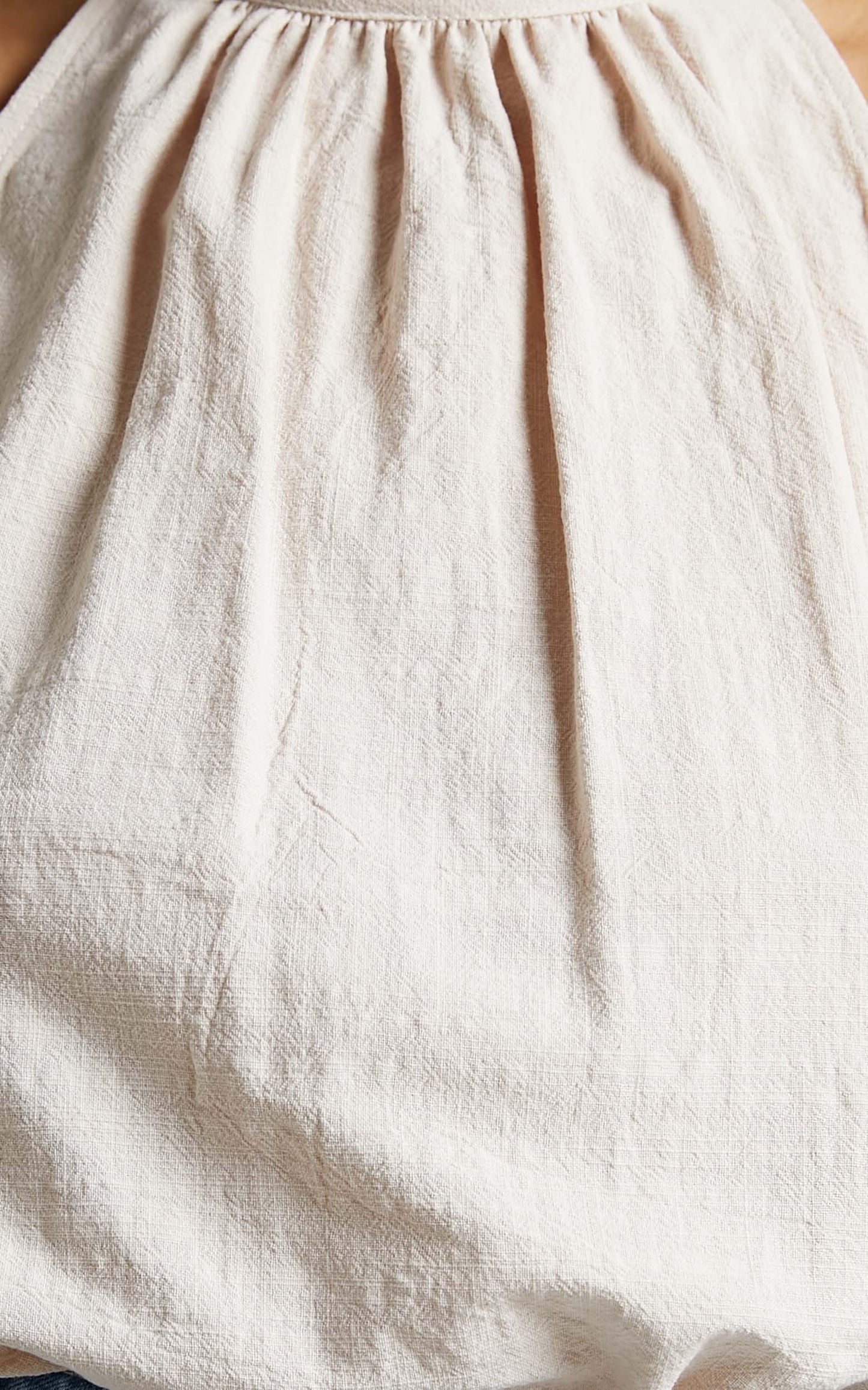 Wendy Longline Mock Neck Top in Beige