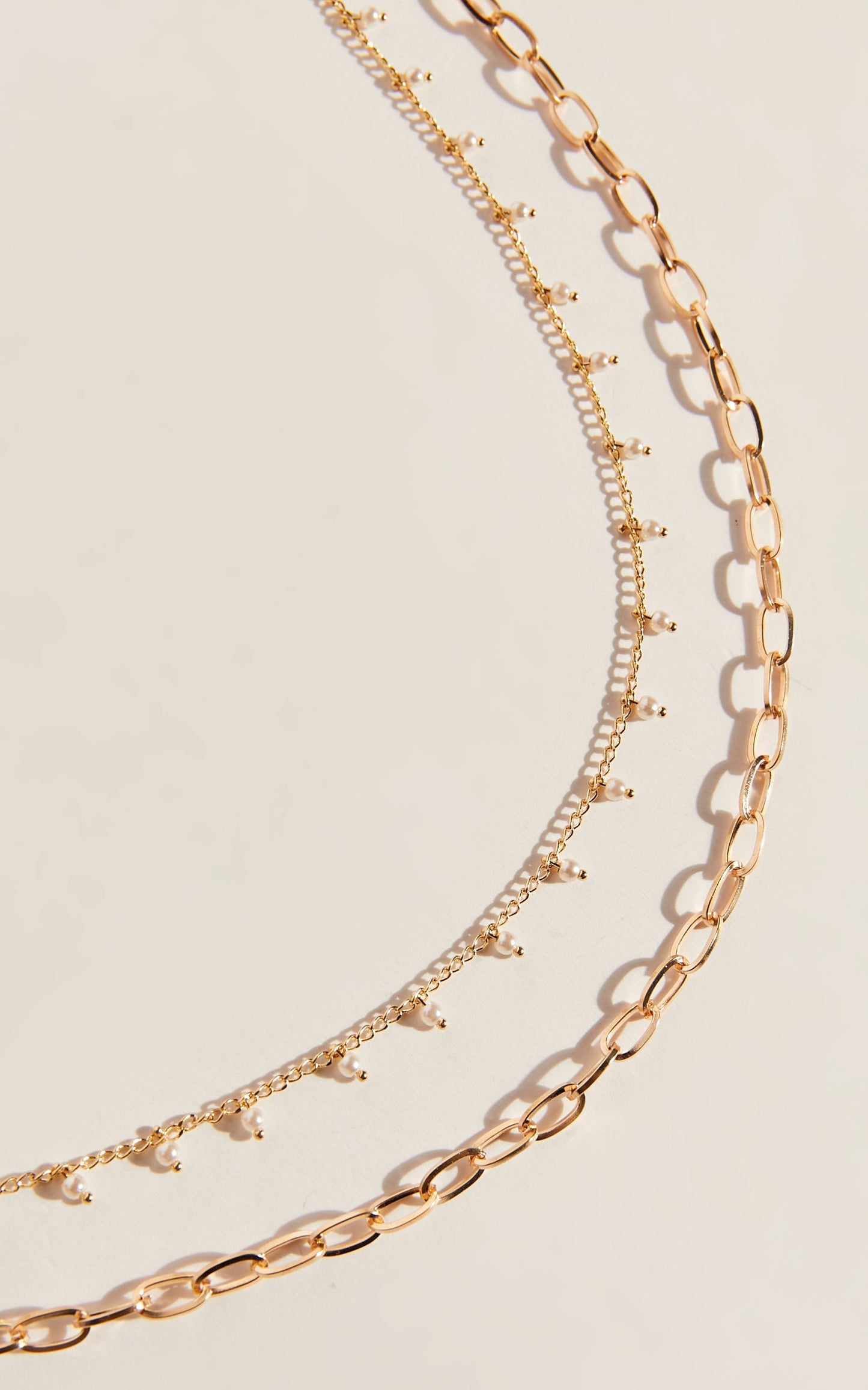 Wheaton Layered Pearl Waist Chain in Gold