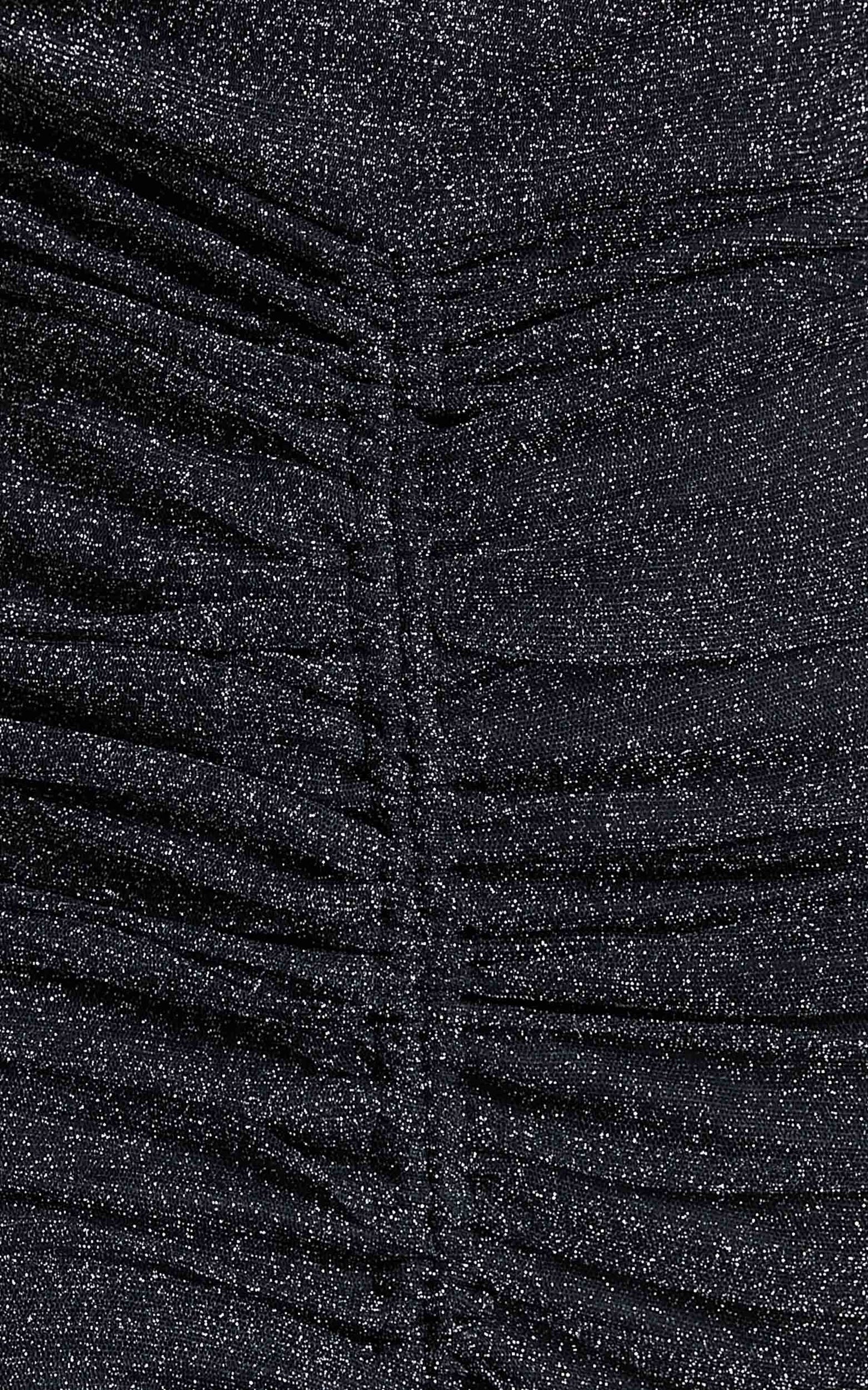 When I Get Home Dress In Black Mesh Lurex