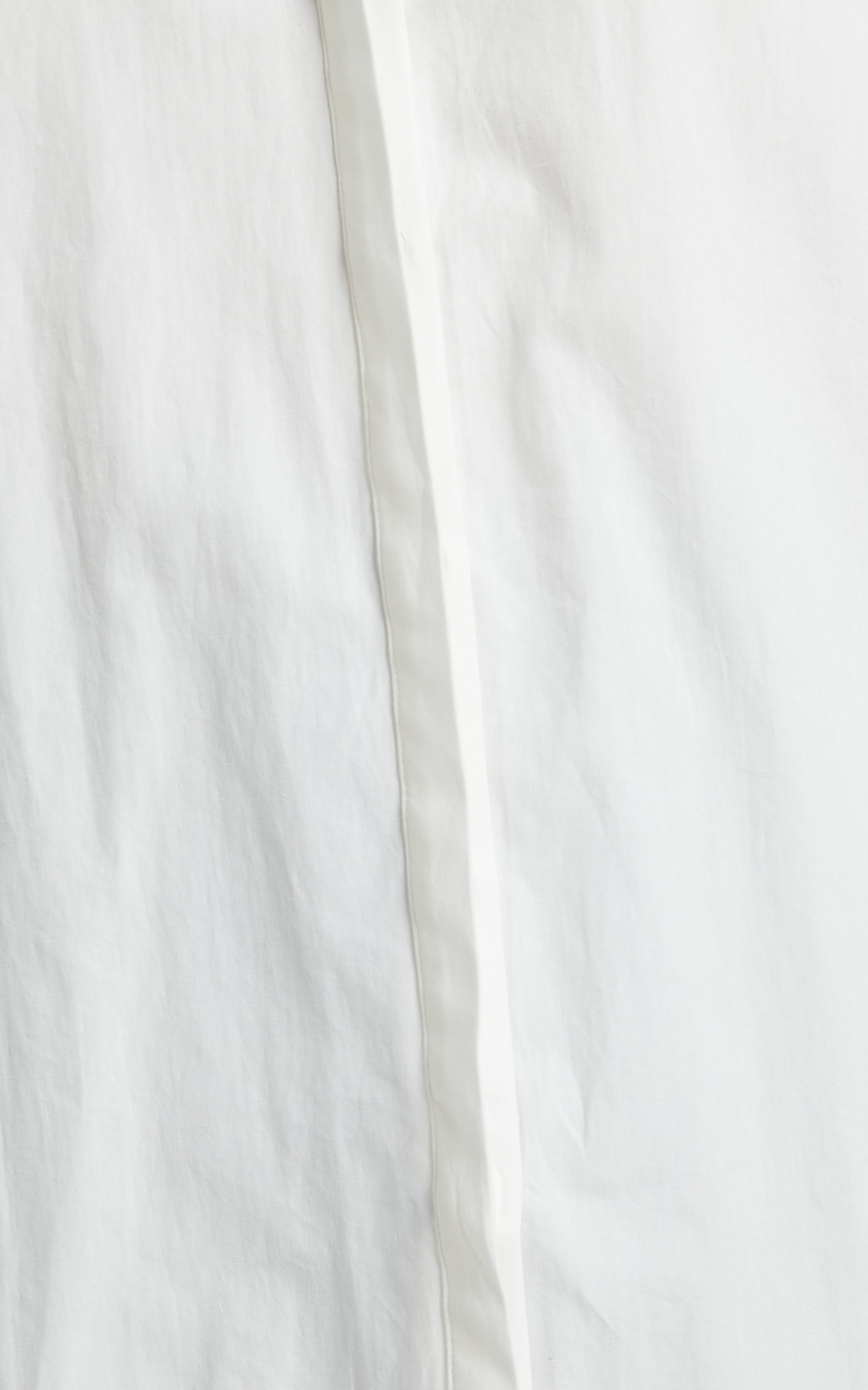 Whoopi Top - Longline Button Detail Tie Cuff Shirt Top in White
