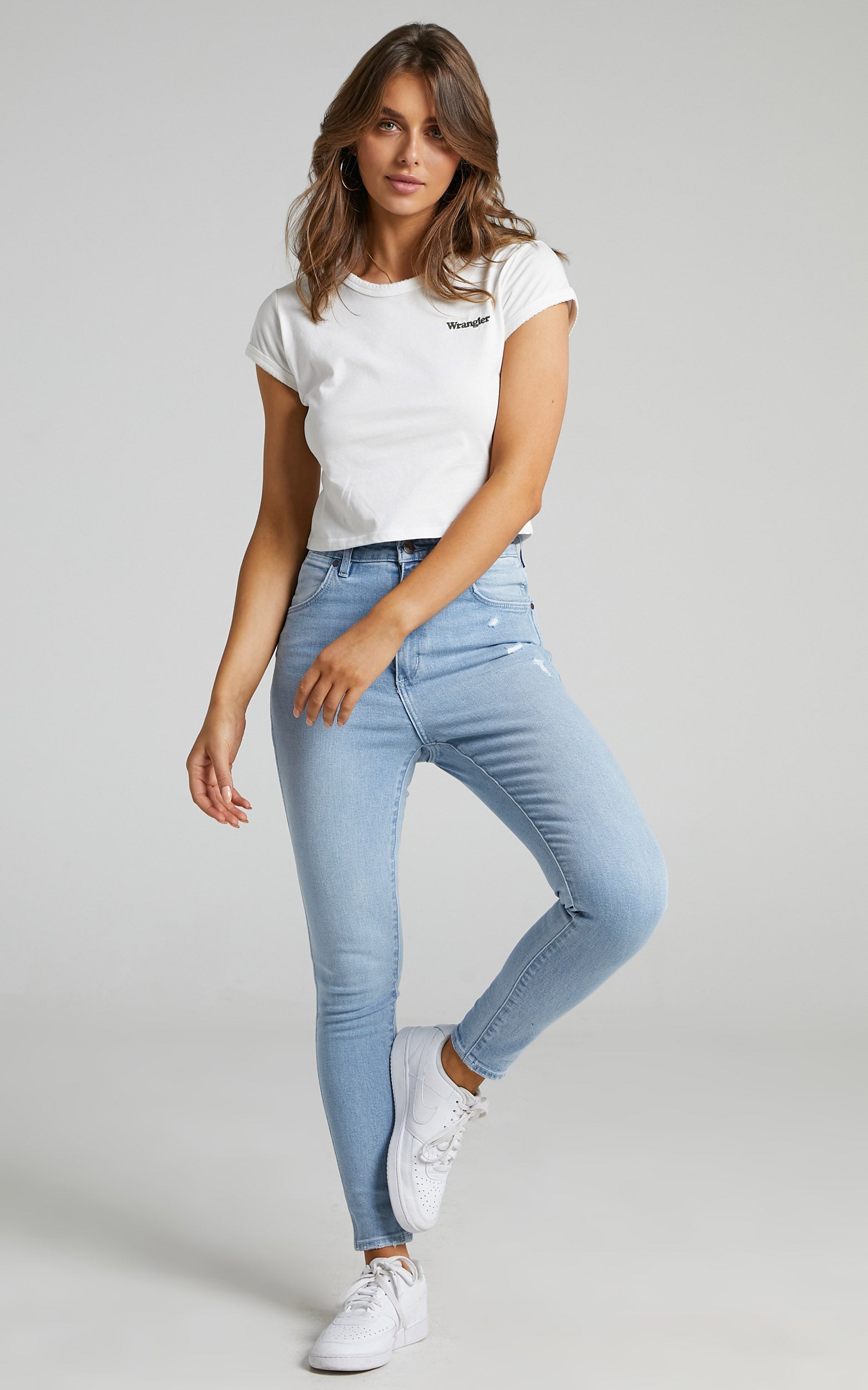 Wrangler - 90s Shrunken Tee in Coconut