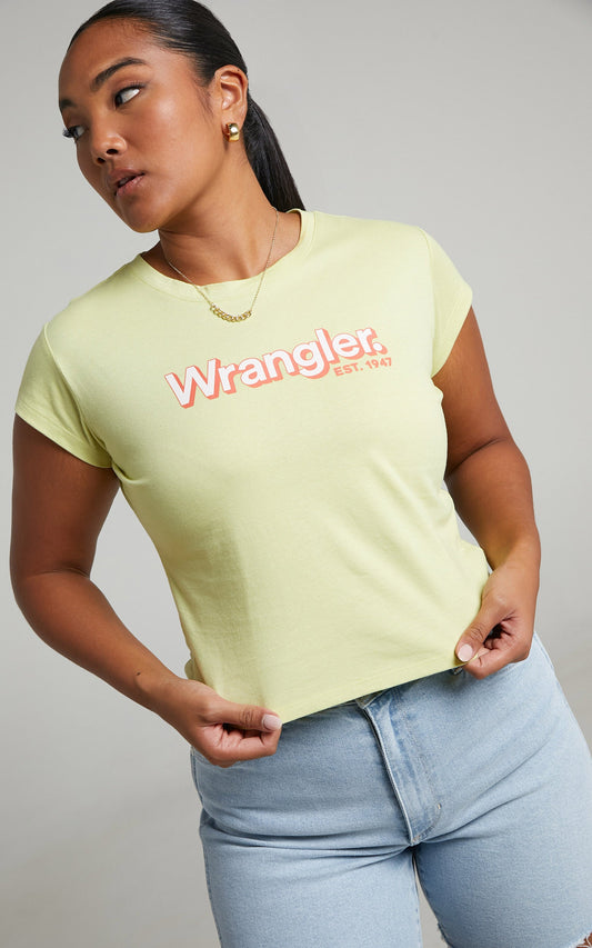 Wrangler - 90s Shrunken Tee in Lemongrass