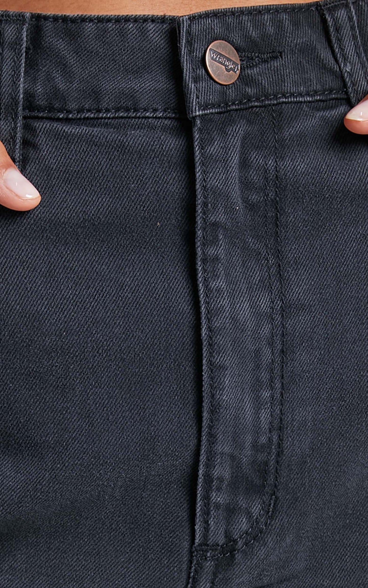 Wrangler - Hi Bells Denim Short in Black Rock