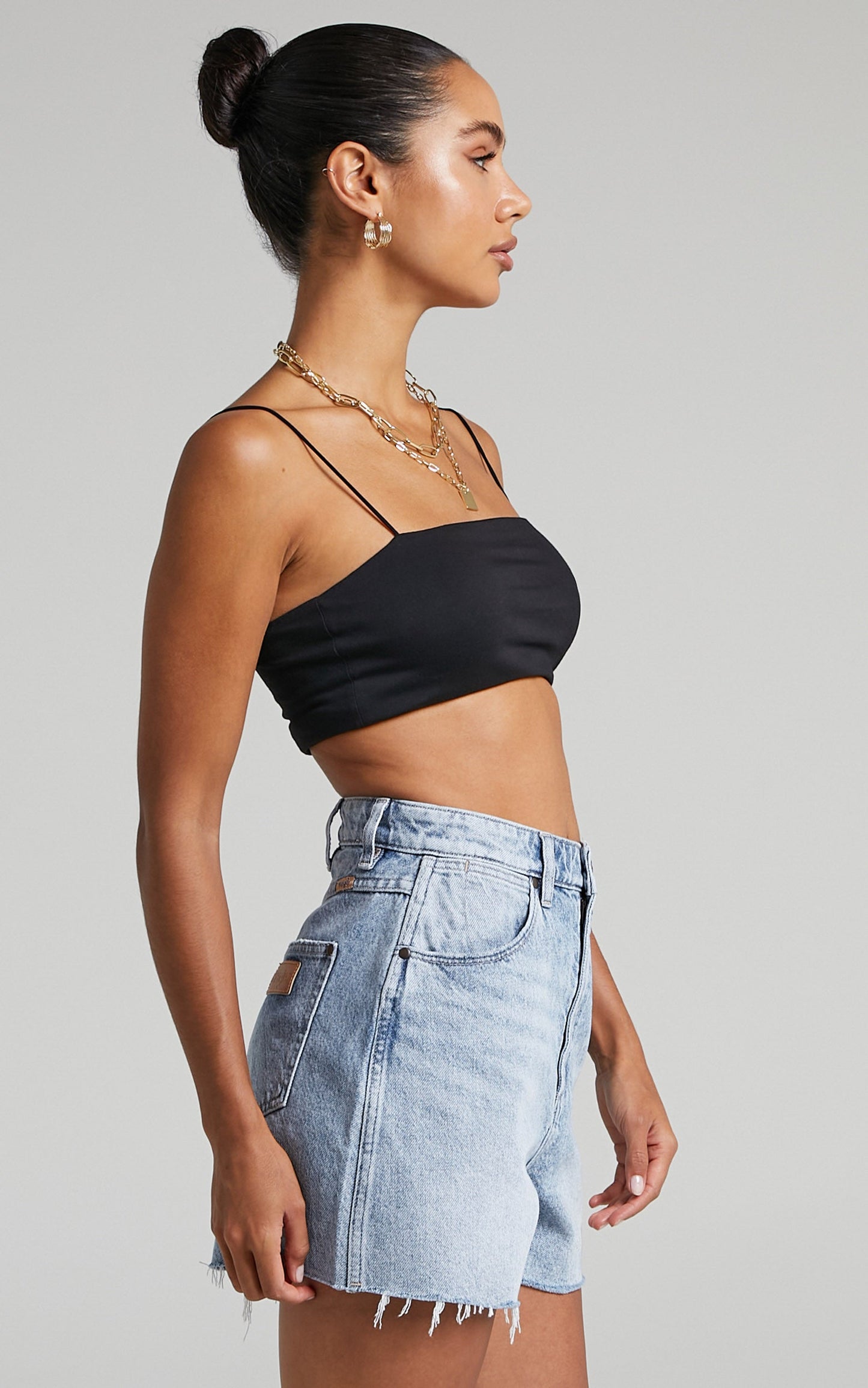 Wrangler - Hi Bells Denim Short in PENINSULA BLUES