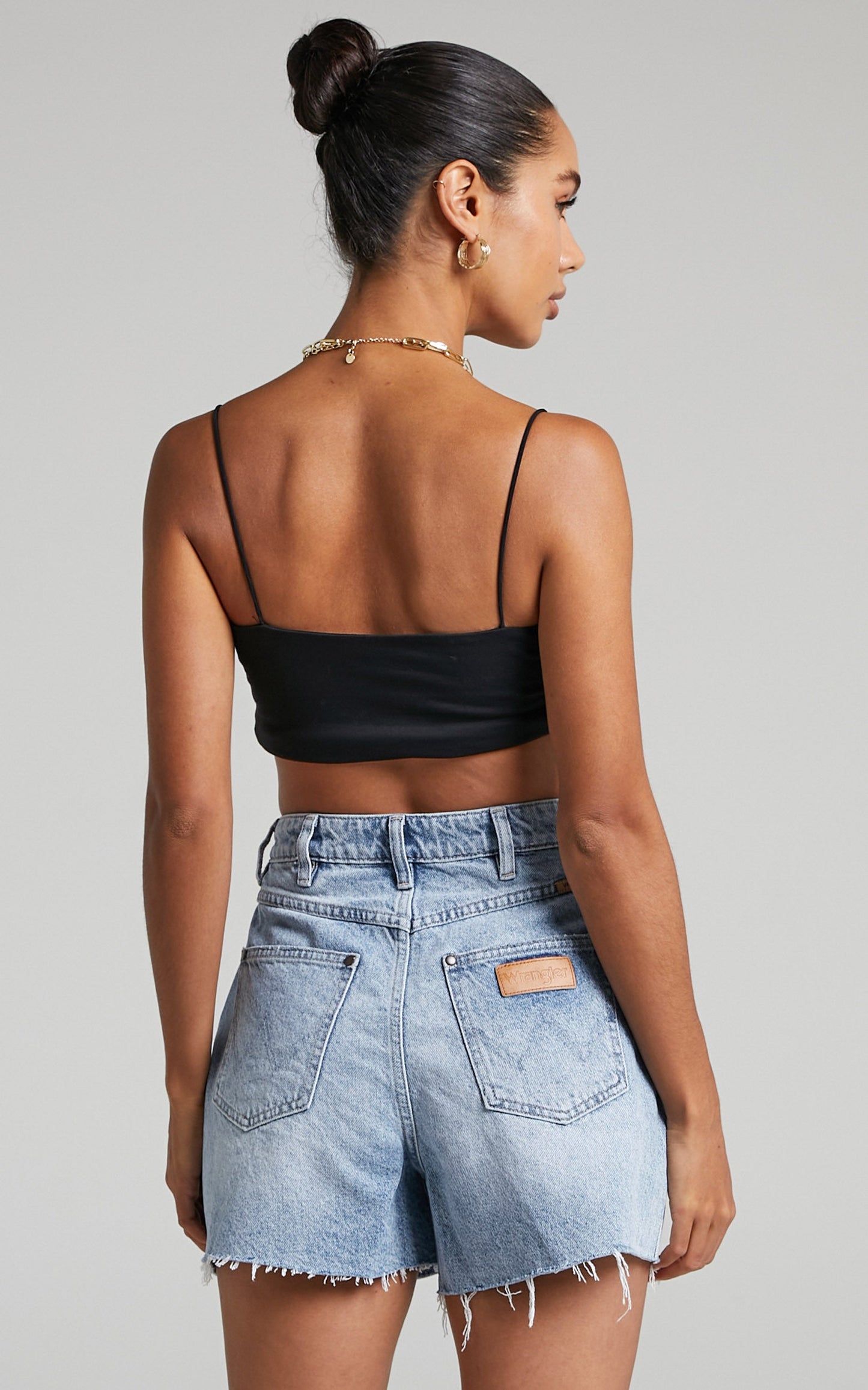 Wrangler - Hi Bells Denim Short in PENINSULA BLUES