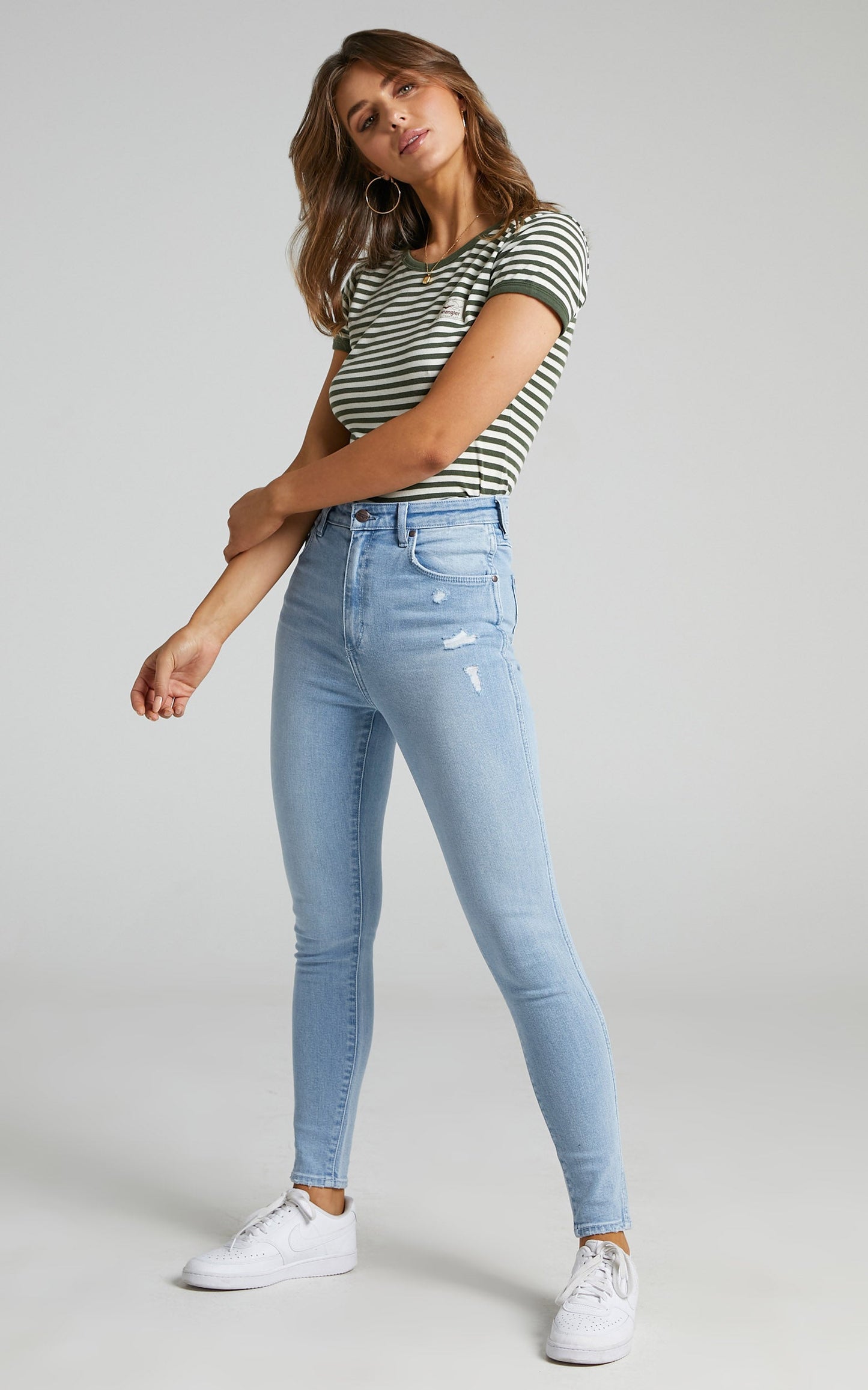 Wrangler - Hi Pins Jean in Solis Fade