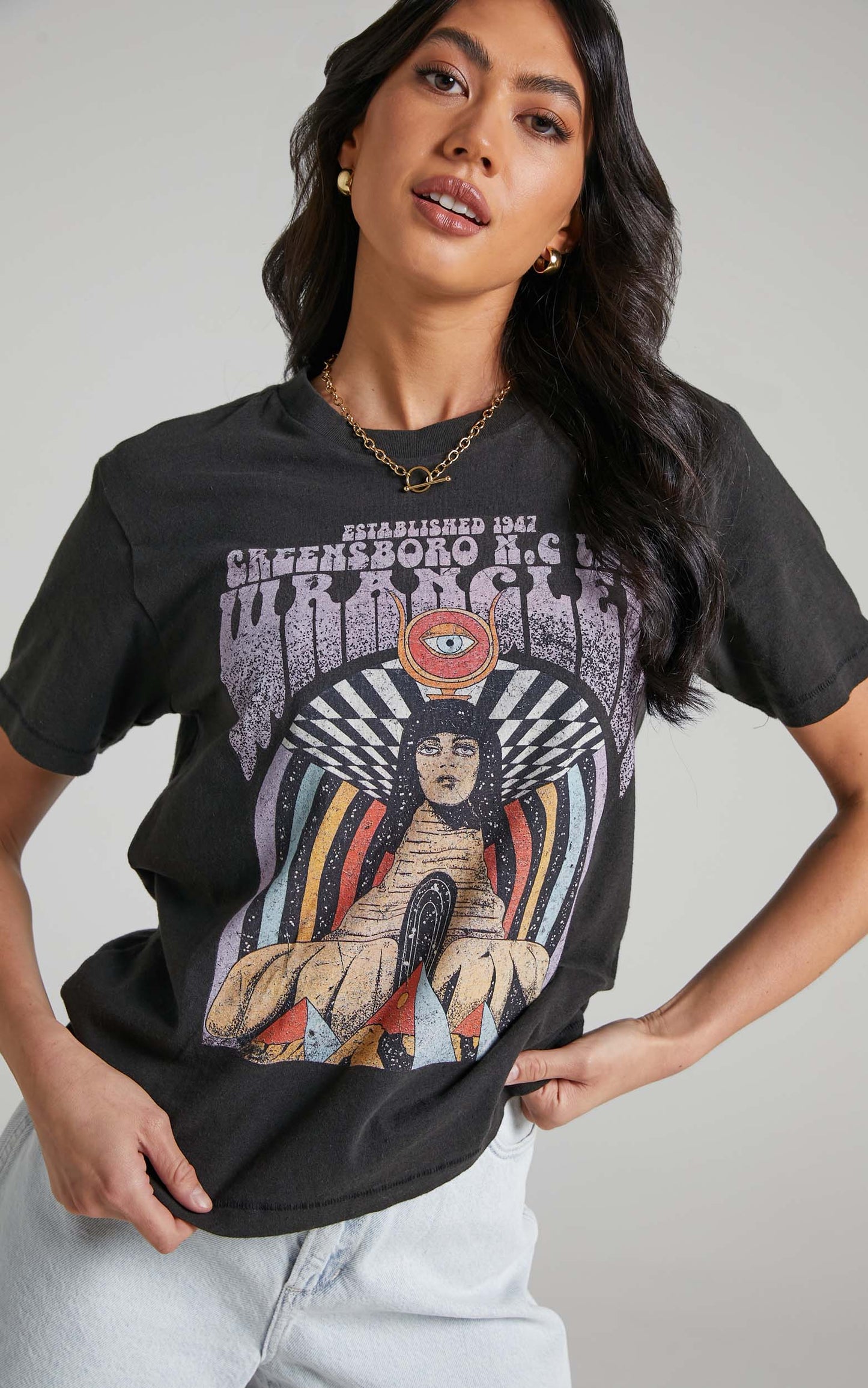 Wrangler - SPHINX TEE in Worn  Black