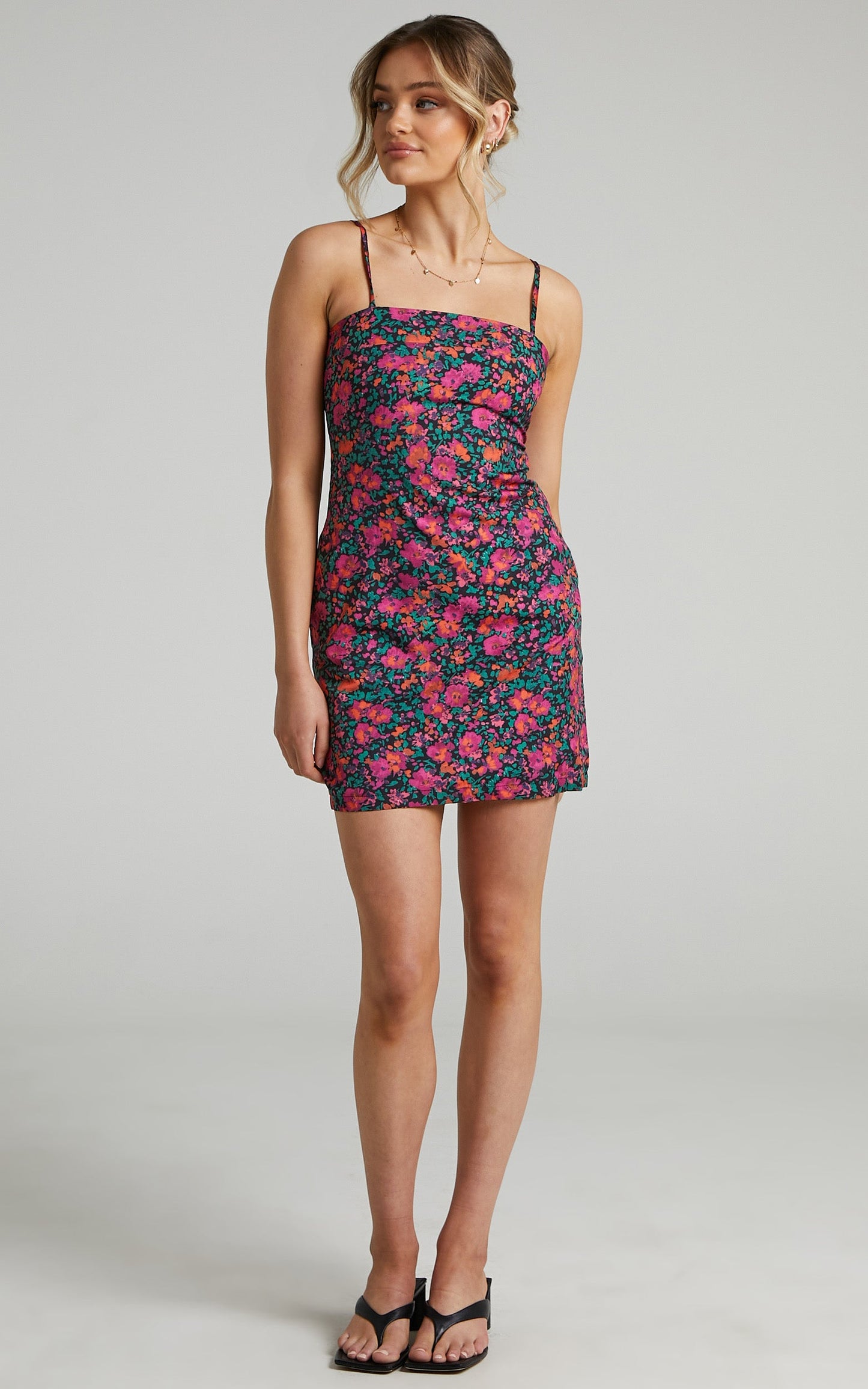 Wynn Dress in Black Floral