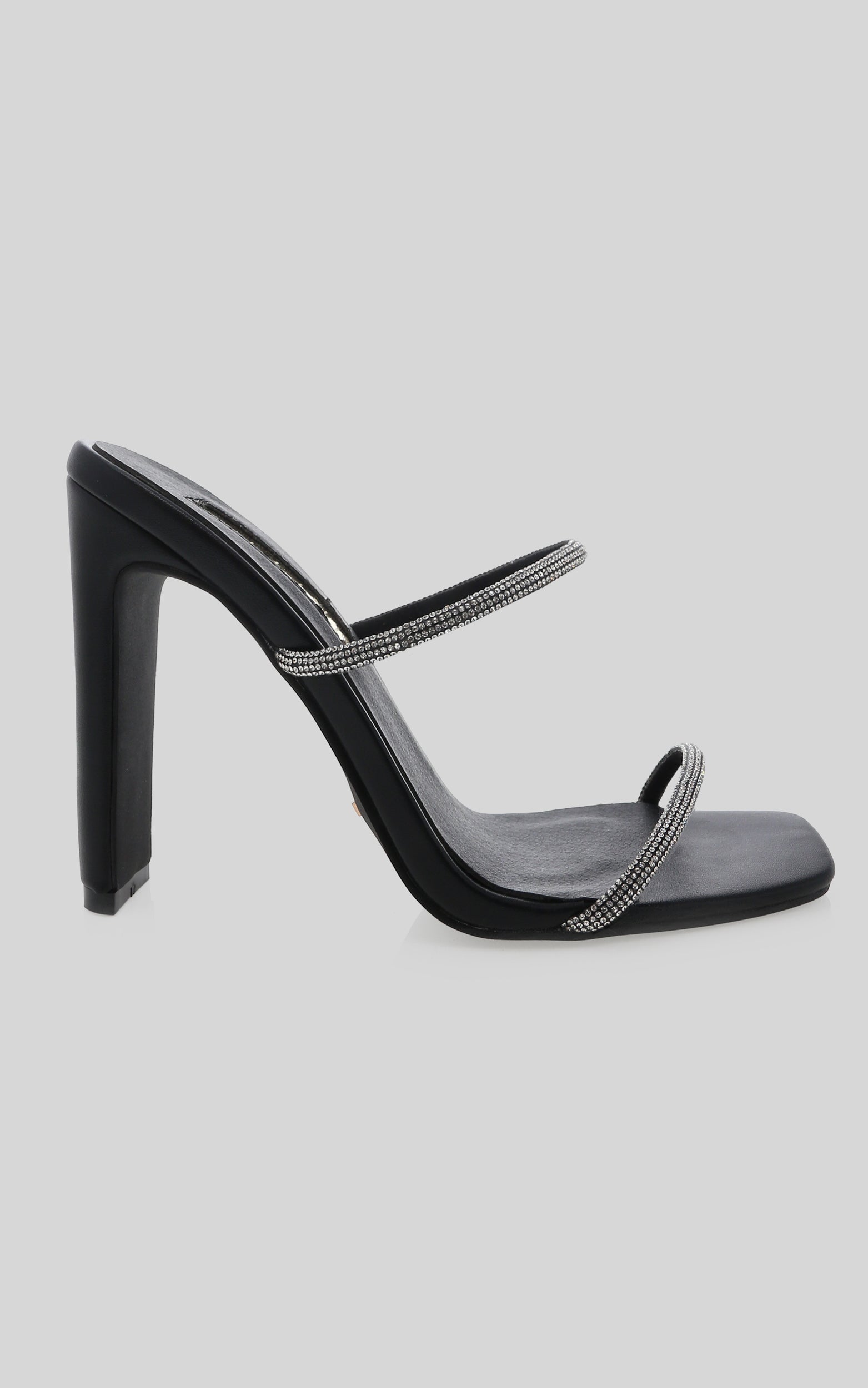 Billini - Yola Heels in Black Diamante