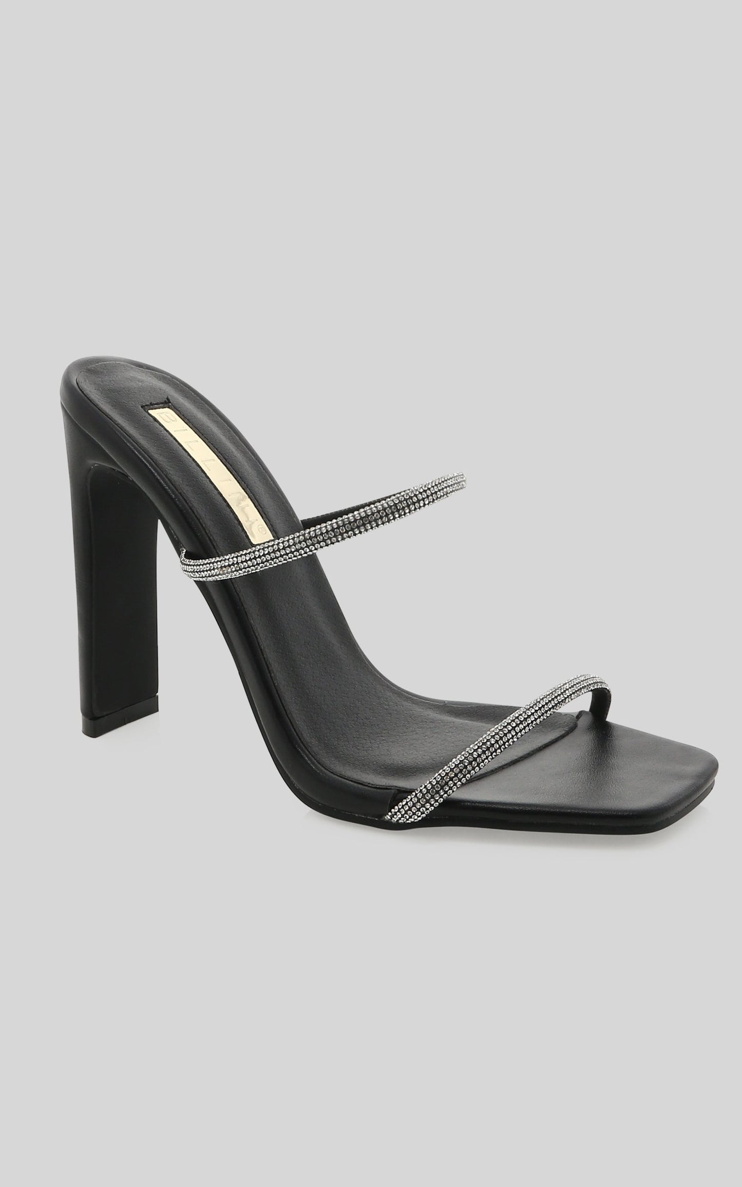 Billini - Yola Heels in Black Diamante