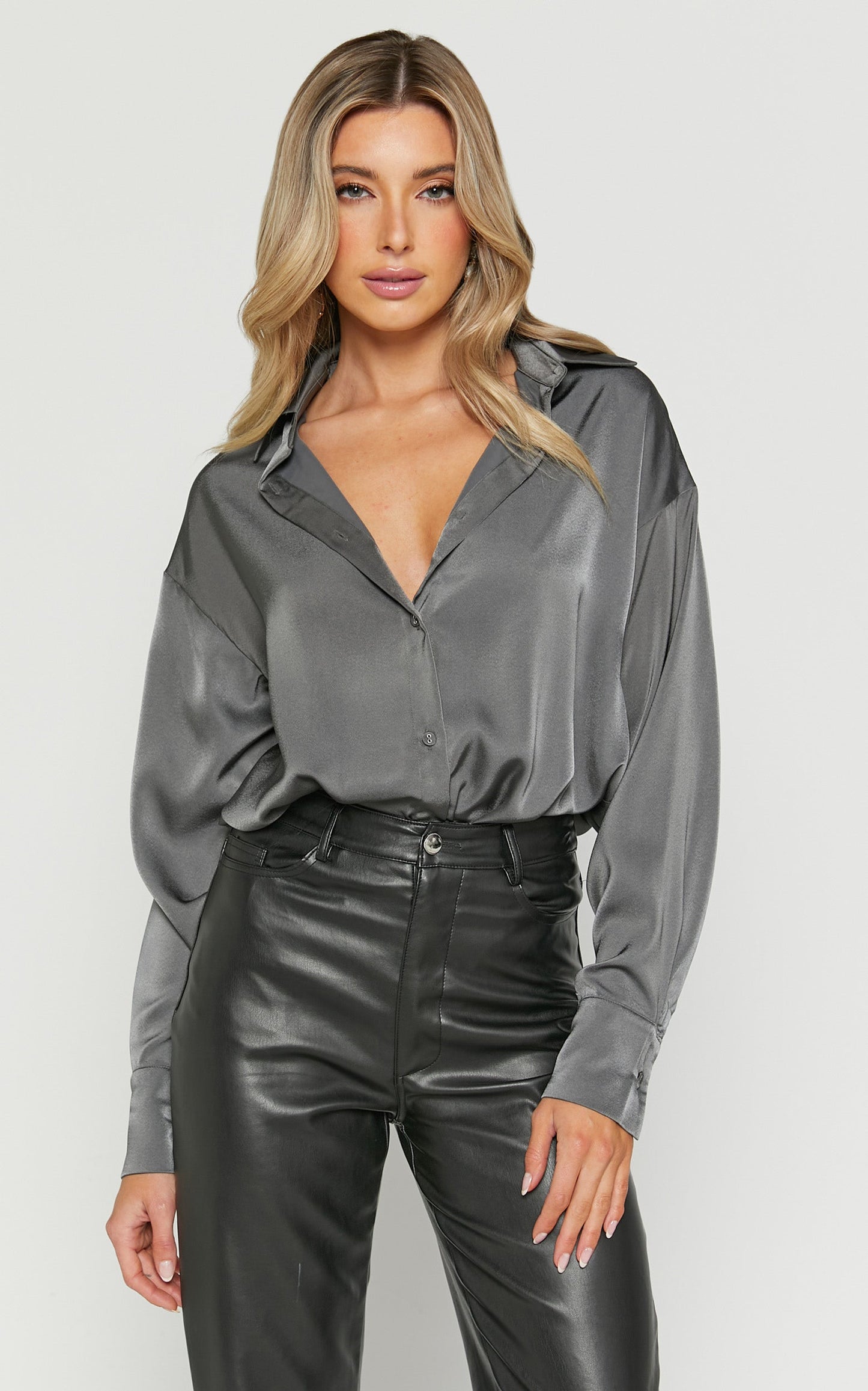 Yenney Long Sleeve Shirt in Charcoal