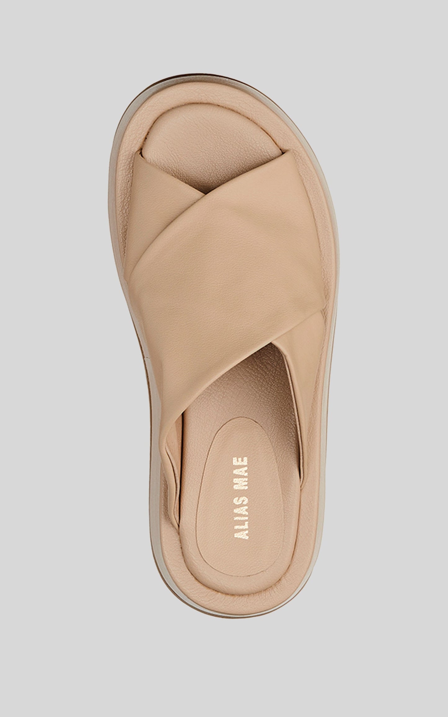 ALIAS MAE - YOKO SLIDES in NATURAL LEATHER