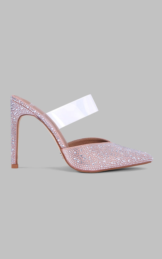 Novo - Ziora Heels in Nude Satin