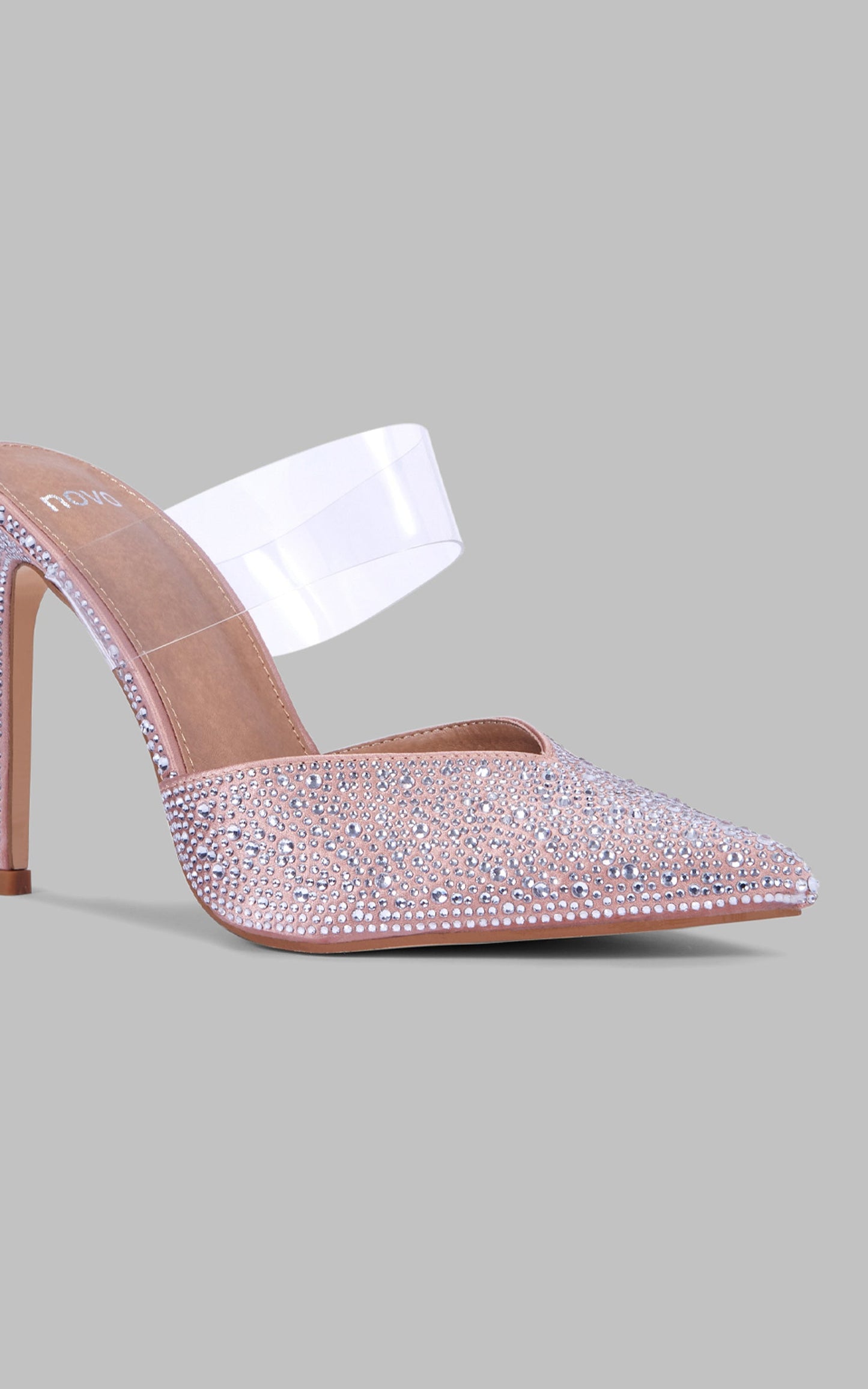 Novo - Ziora Heels in Nude Satin