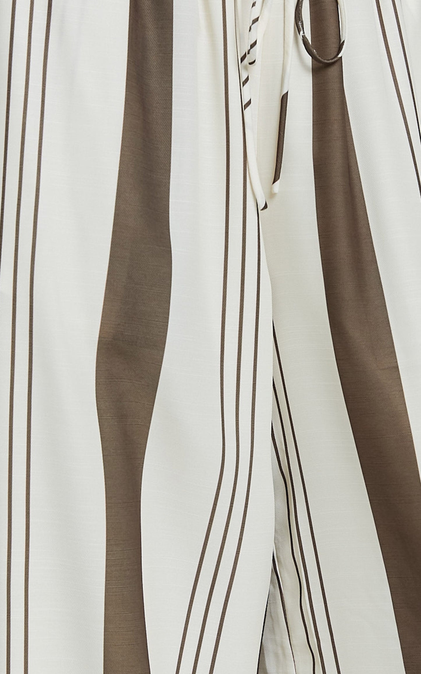 Zahara Pants - High Waisted Relaxed Wide Leg Pants in Choc Stripe