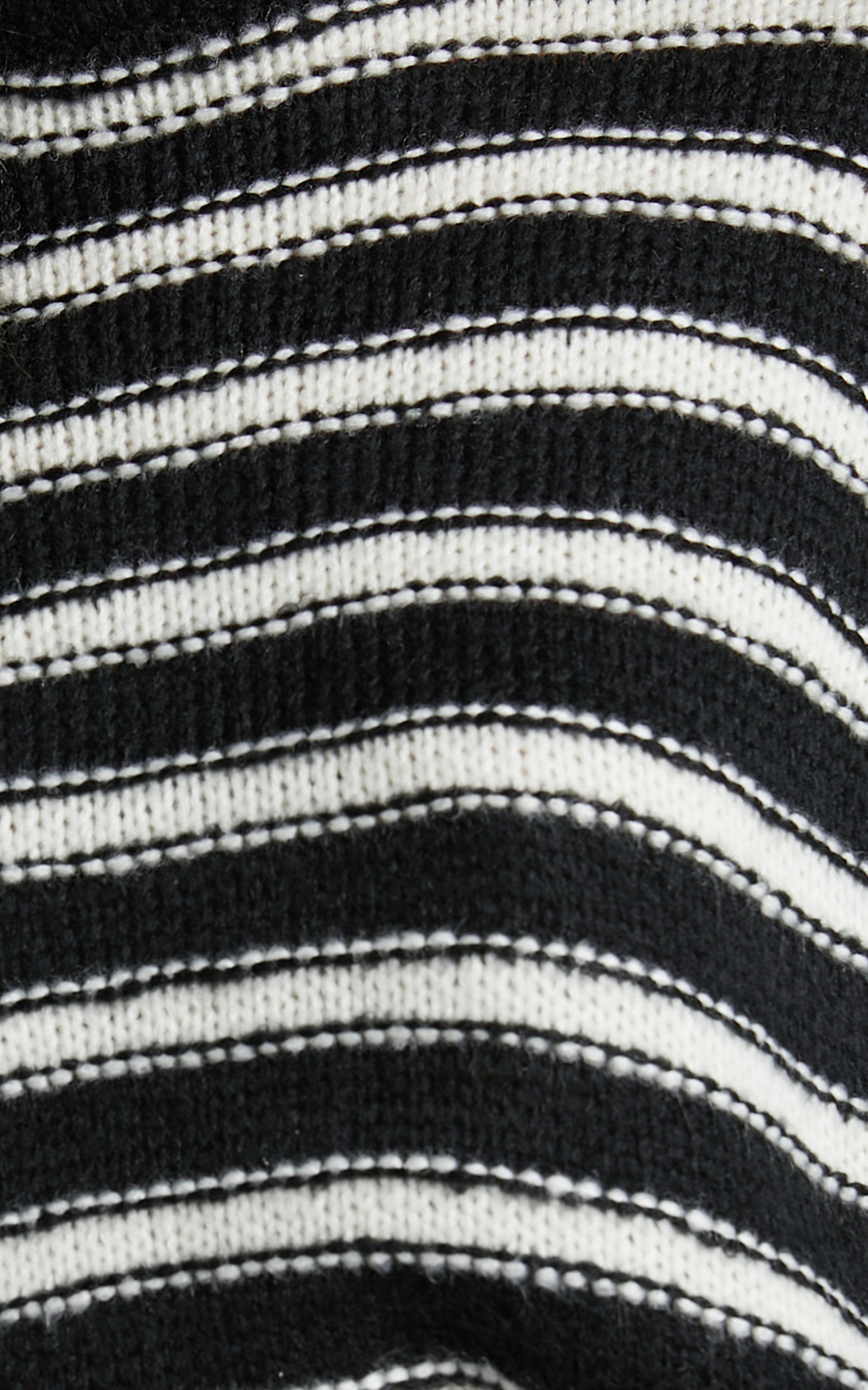 Zane Jumper - Long Sleeve Knit Jumper in Black and White Stripe
