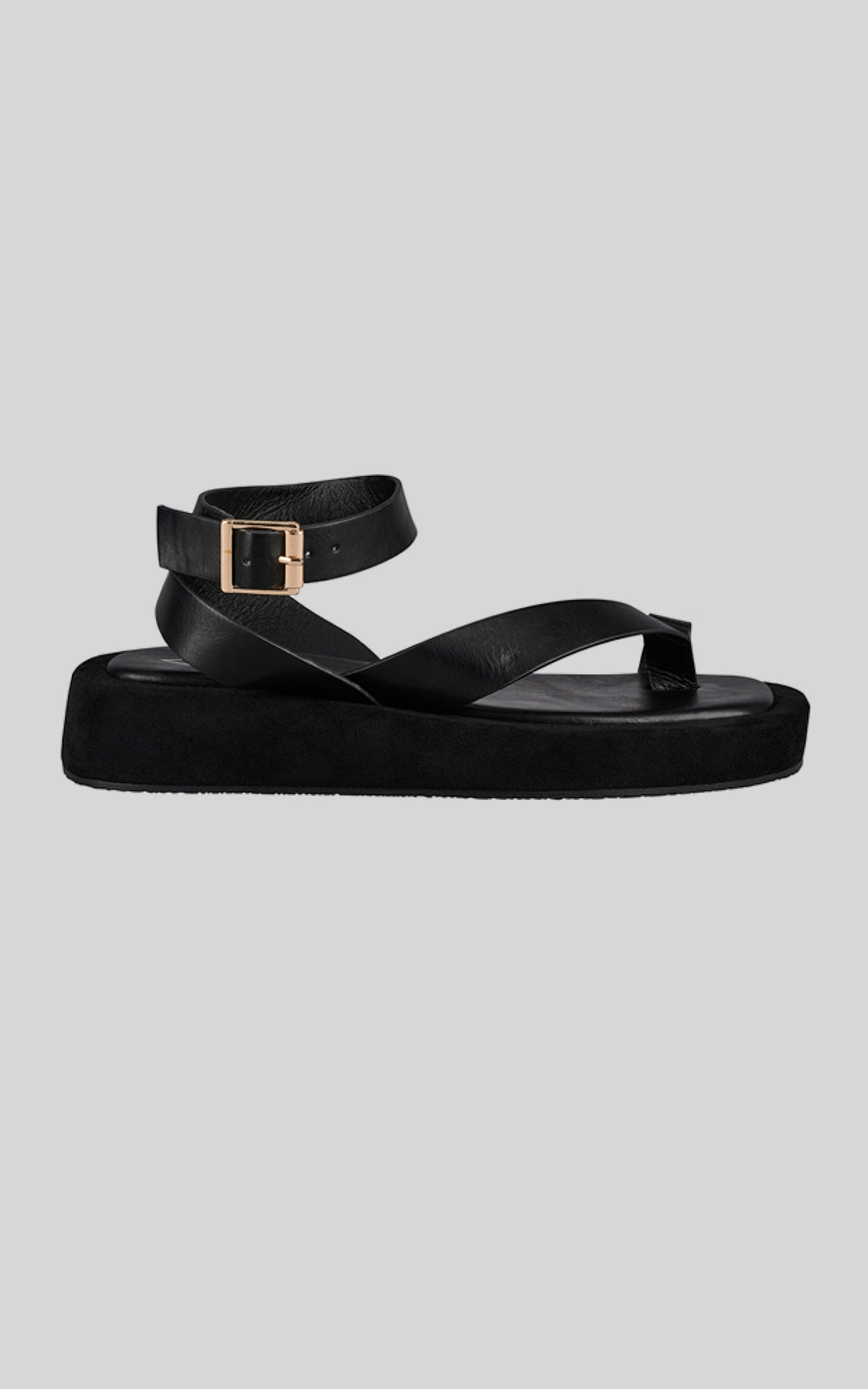 St Sana - Zelda Flatform Sandals in Black