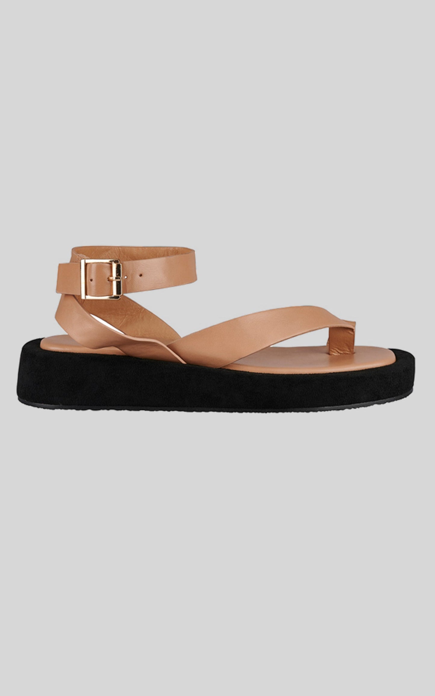 St Sana - Zelda Flatform Sandals in Tan