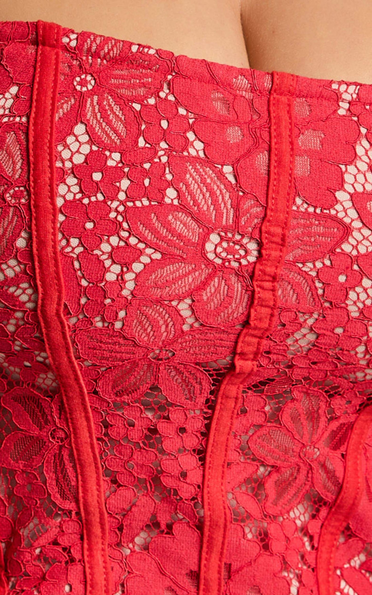 Ziva Mini Dress - Corset Wrap Dress in Red