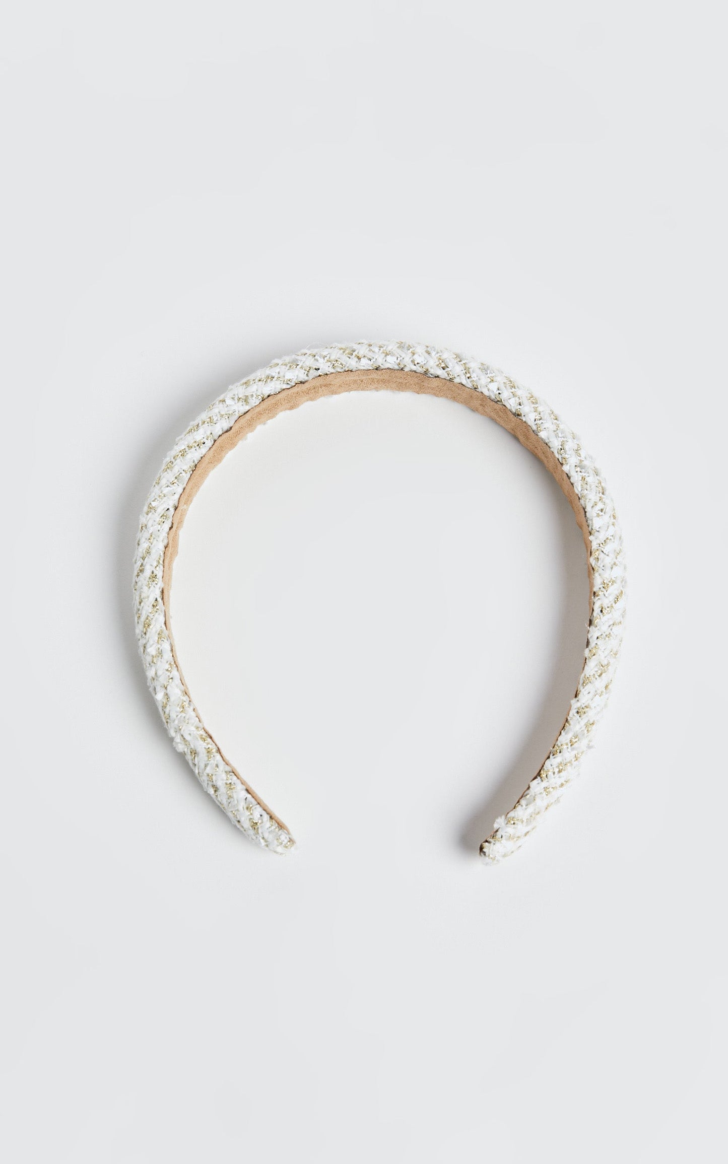 Zora Headband - Tweed Detail Headband in Natural