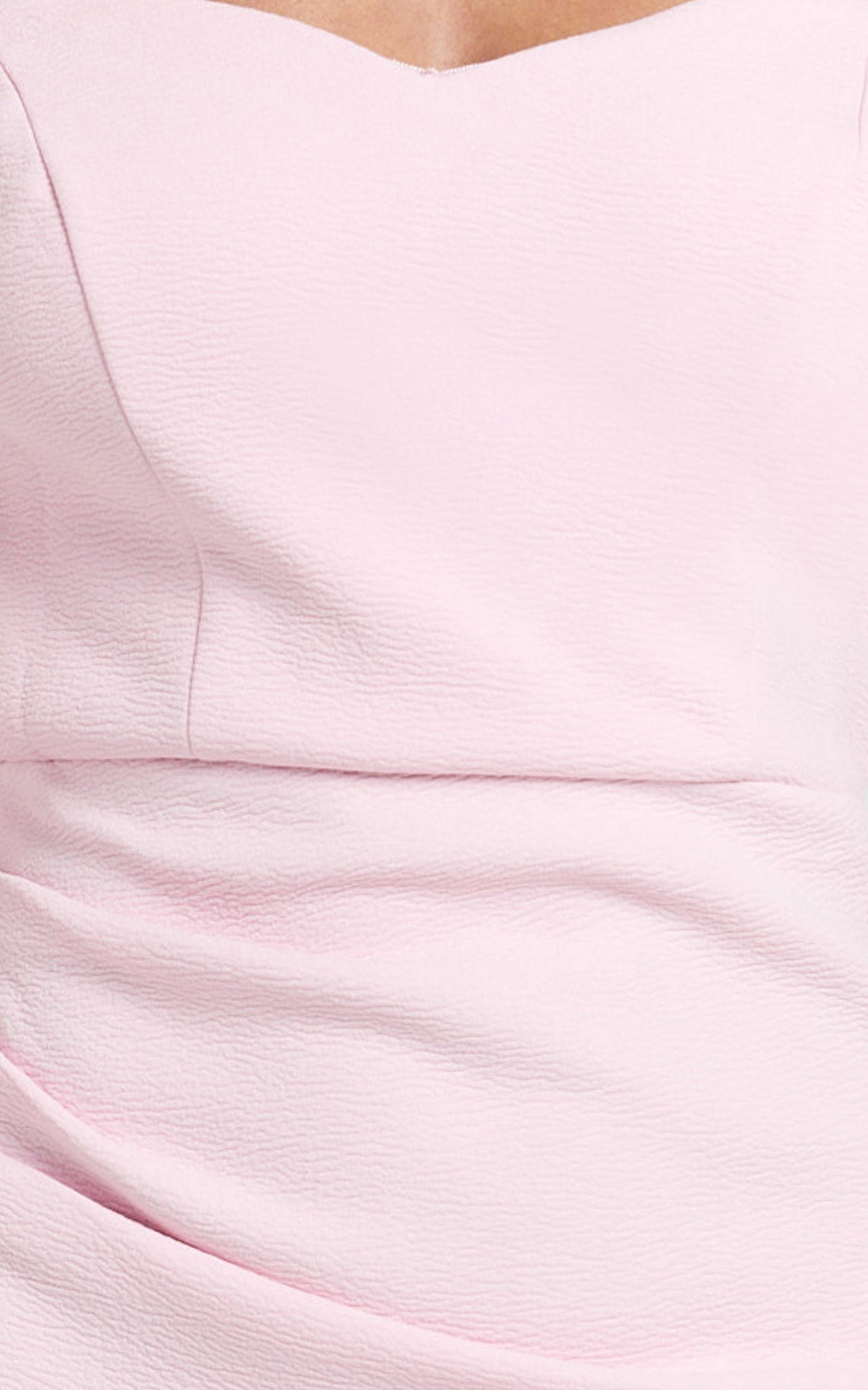 Zyriel Midi Dress - Off Shoulder Bow Sleeve Dress in Pink