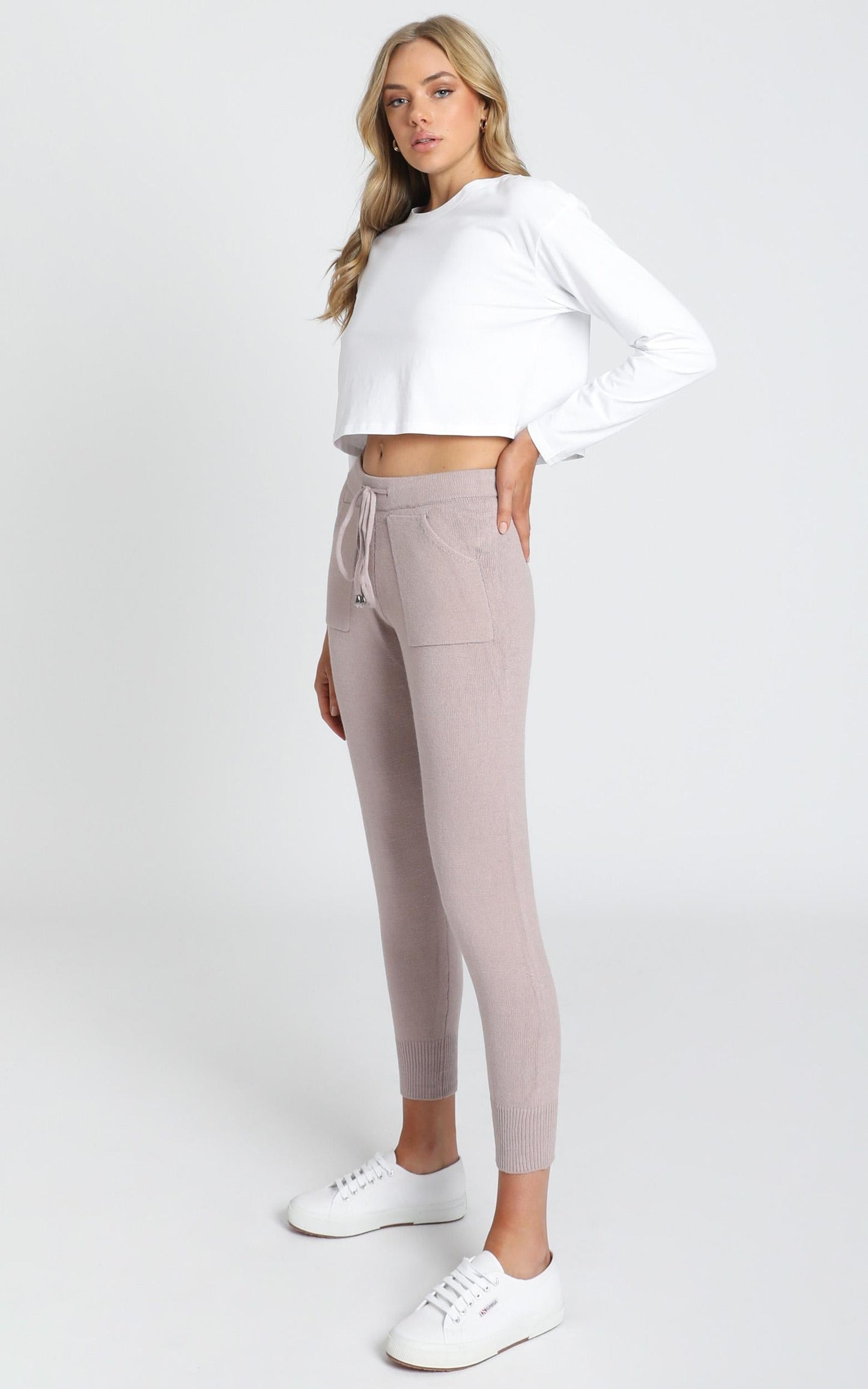 Lounge In Style Knit Pant in Mocha Marle