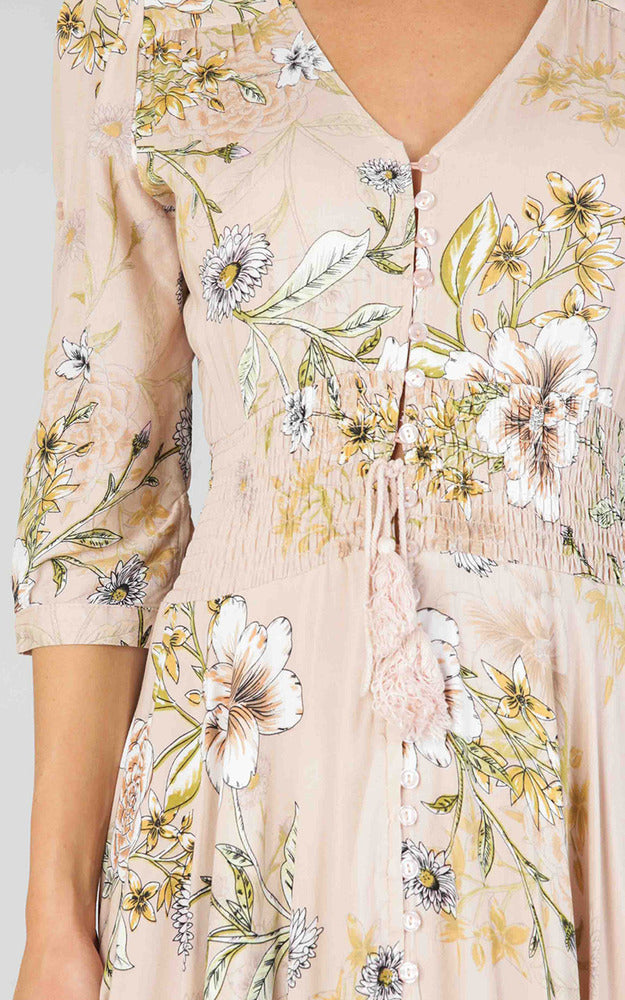 Lone Traveller Maxi Dress In Blush Floral