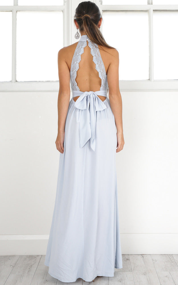 Twilight Star Maxi Dress In Pale Blue
