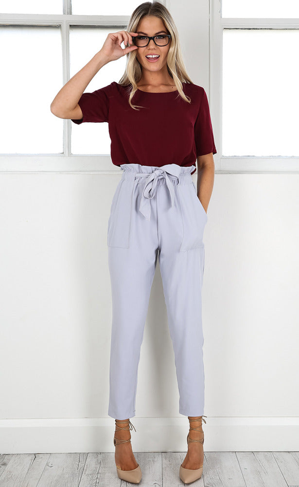 Work Up Pants in Grey