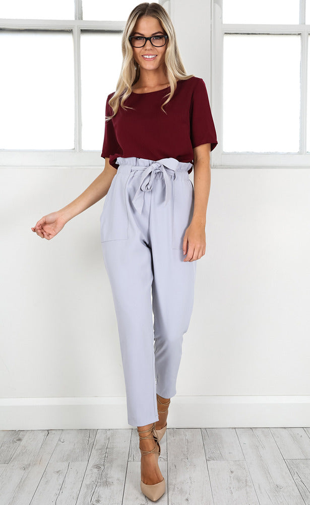 Work Up Pants in Grey