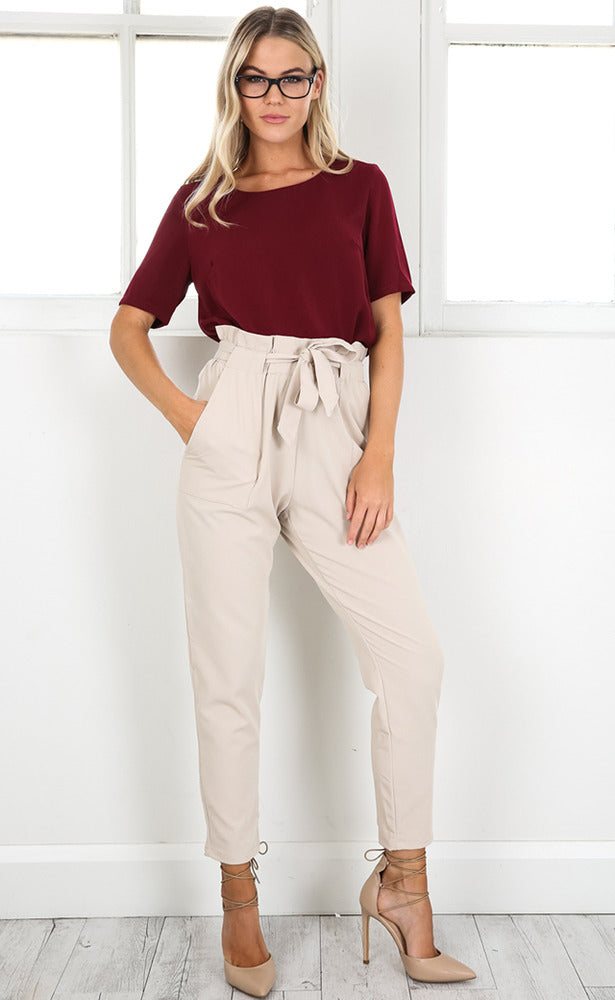 Work Up Pants in Beige