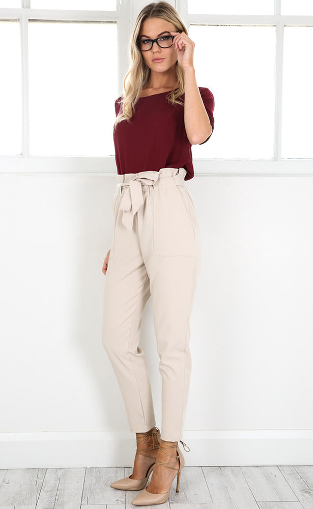 Work Up Pants in Beige